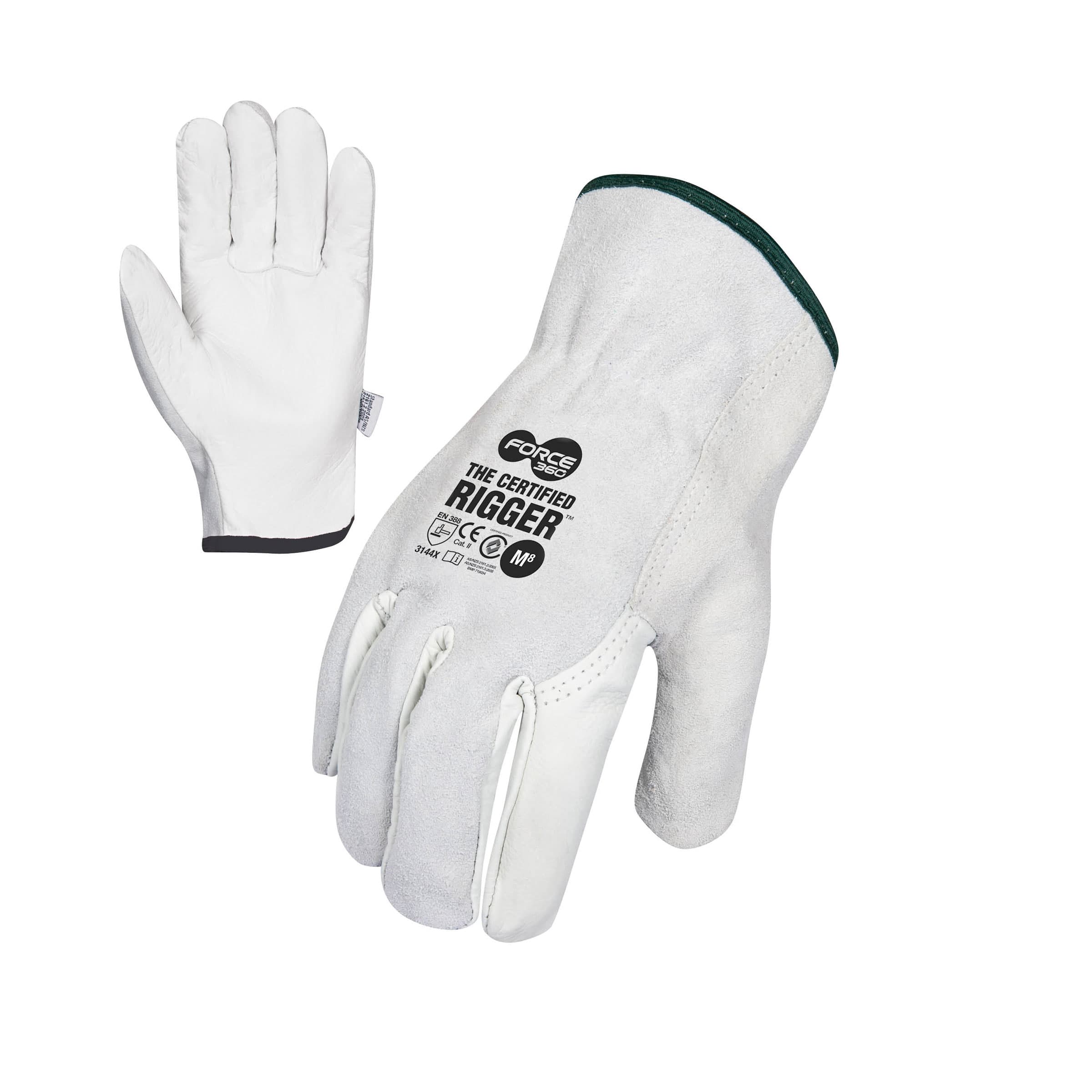 Force360 Split Back Cowhide Rigger Gloves