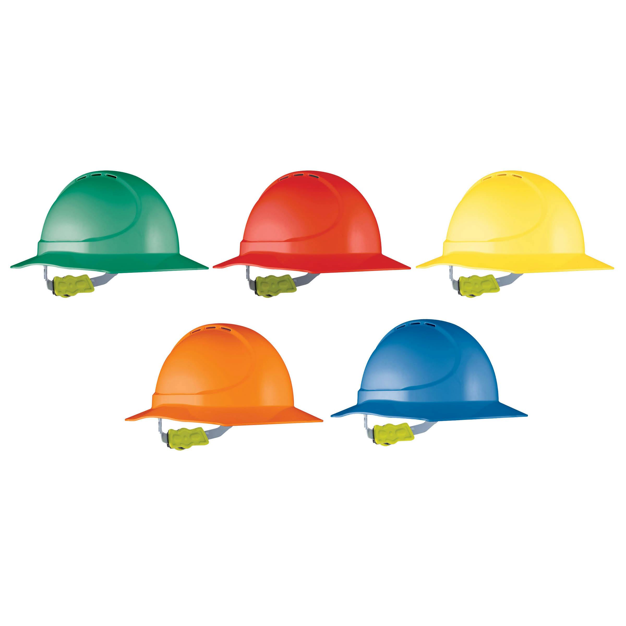 Force360 GT11 ABS Vented Broad Brim Hard Hat With Ratchet Harness, Type1_1