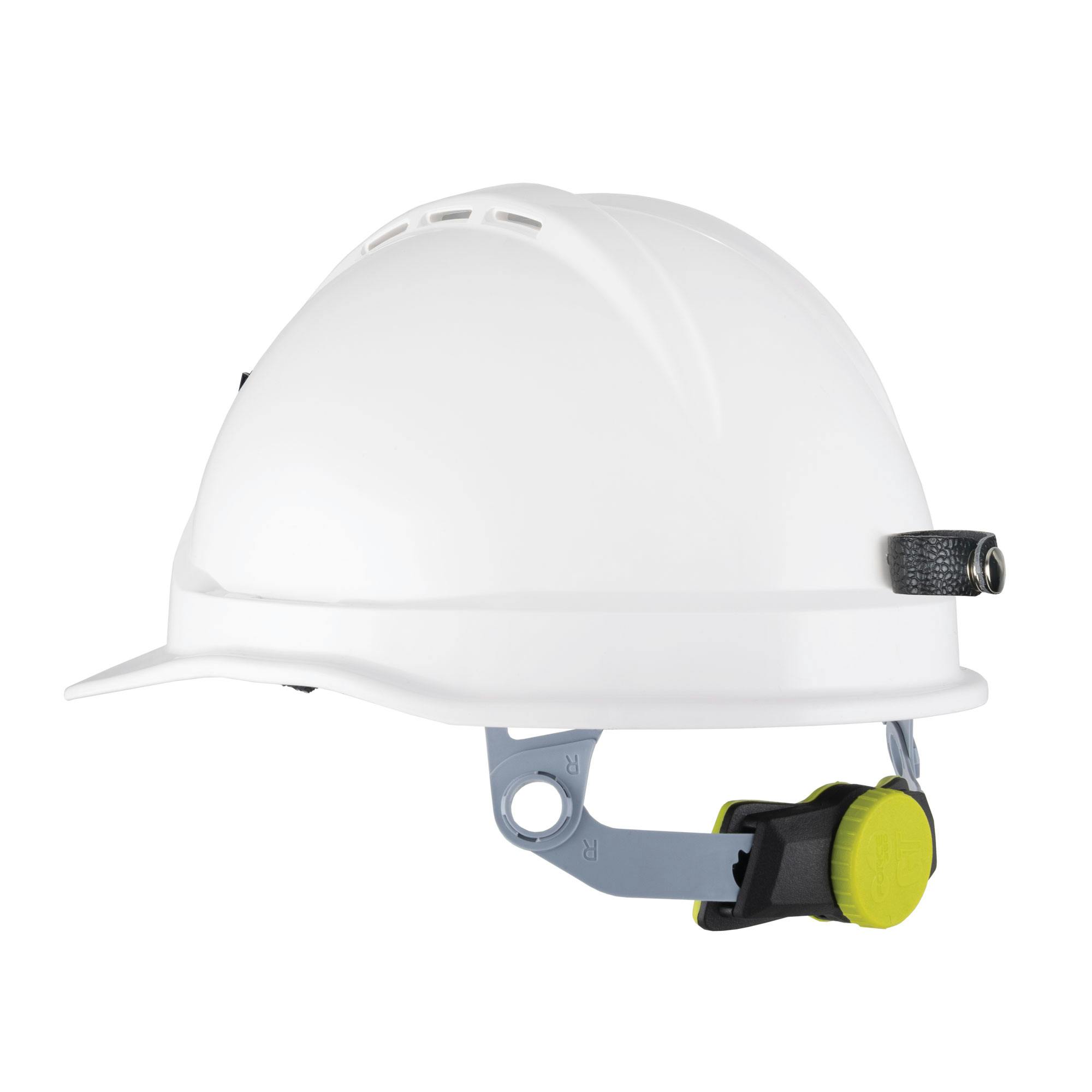 Force360 GTE7 ABS Vented Miners Hard Hat With Ratchet Harness, Type1 (White)