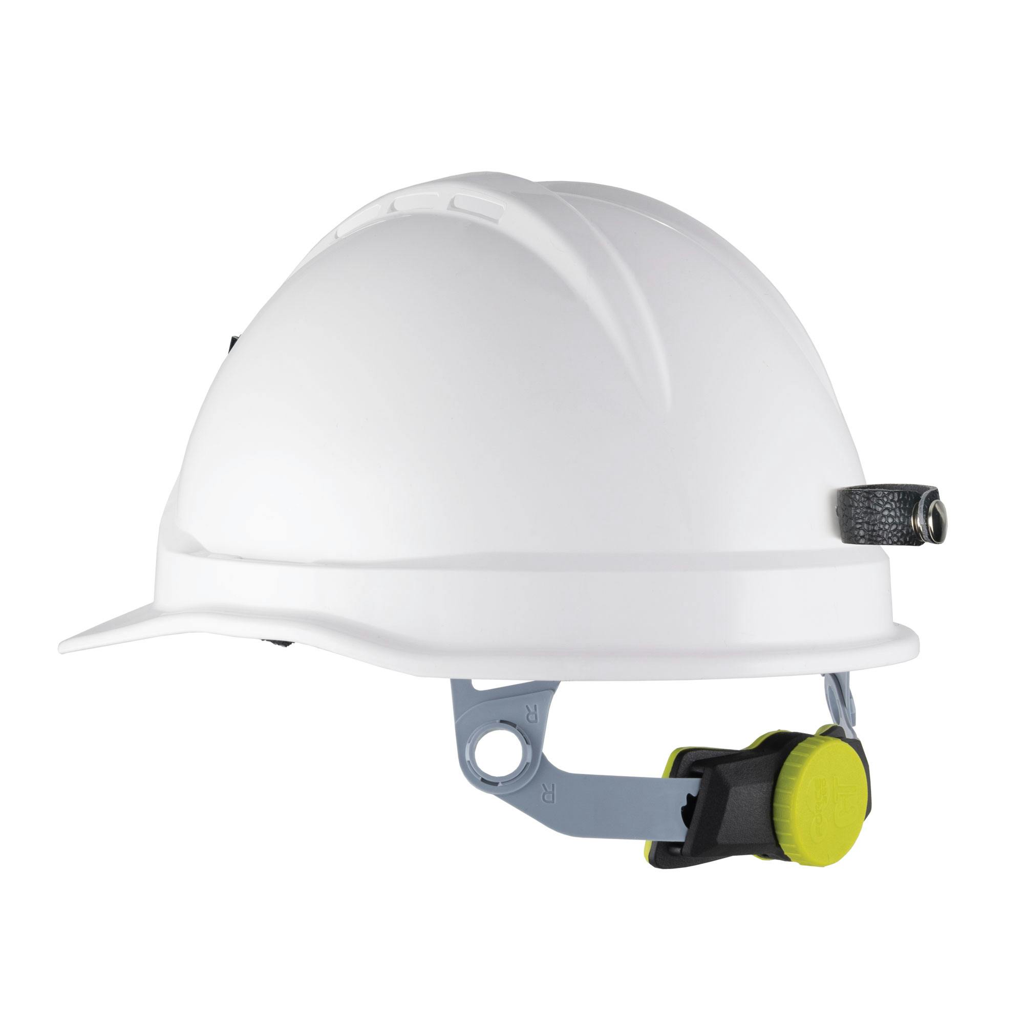 Force360 GTE8 ABS Non-Vented Miners Hard Hat With Ratchet Harness, Type1 (White)