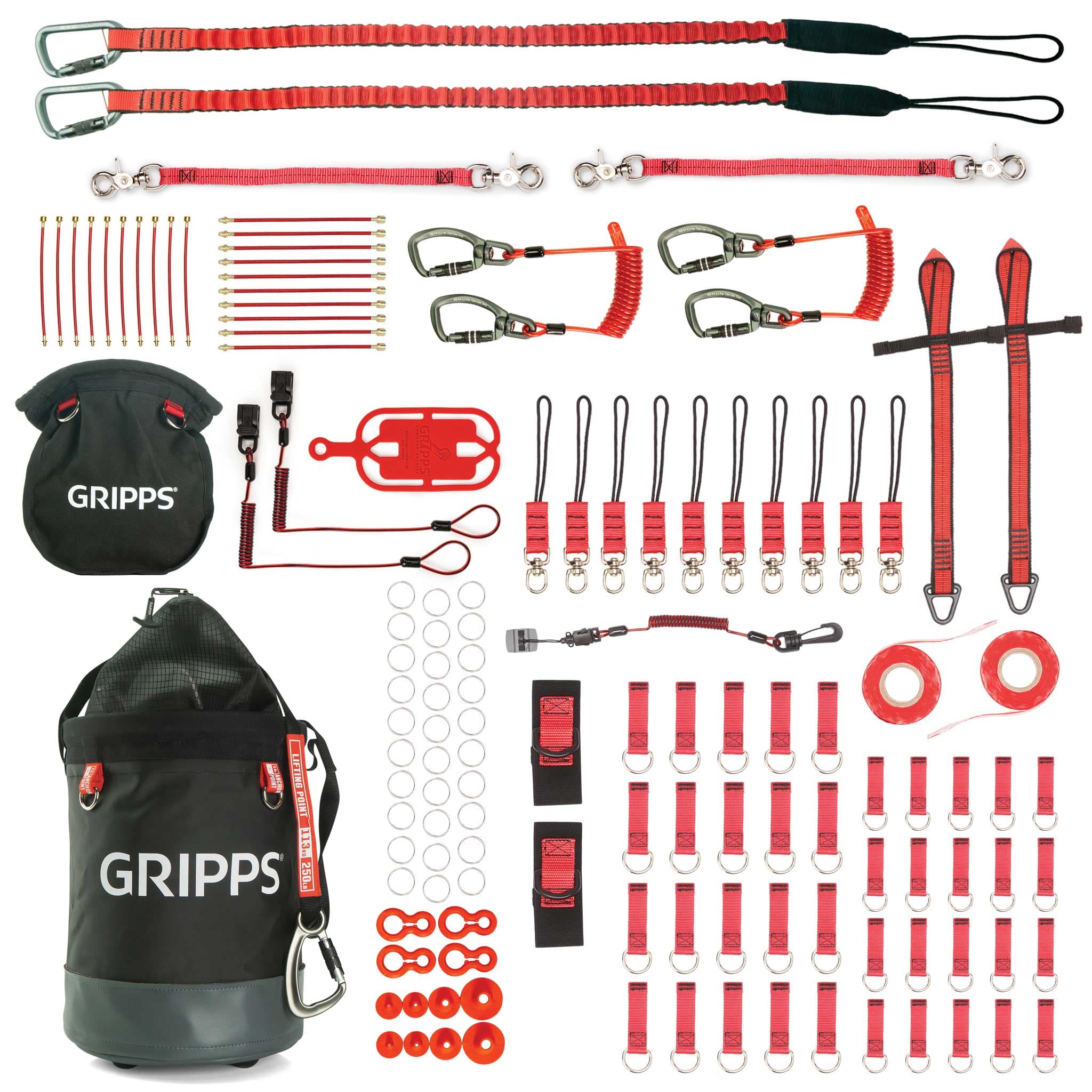 GRIPPS 60-Tool Tether Kit With Bull Bag And Bolt-Safe Pouch