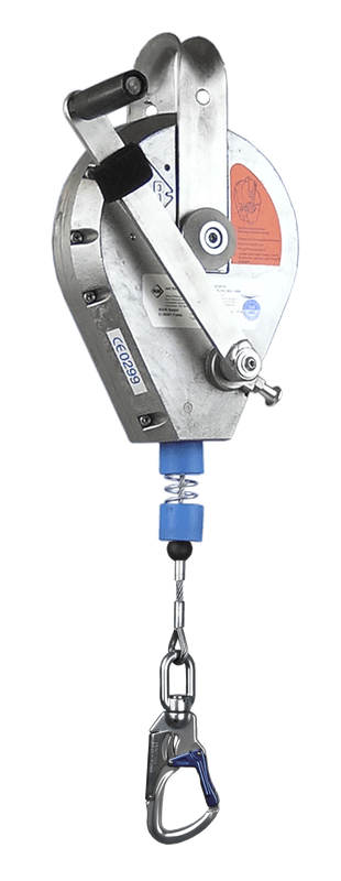 IKAR Fall Arrest Device With Recovery Mechanism (Aluminium Housing, Steel Cable Lifeline)