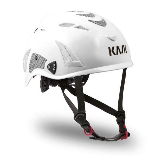 Kask Superplasma Hi Viz Ventilated with luminescent lamp clips and reflective decals