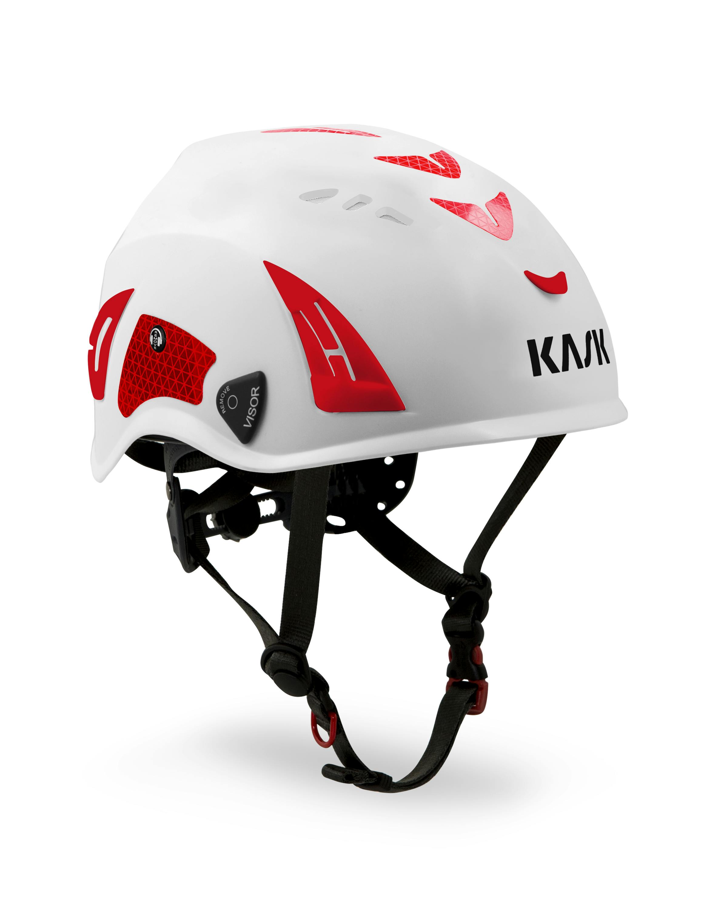 Kask HP Plus Hi-Viz ASNZS Helmet - Hi-Viz-White-Red_0