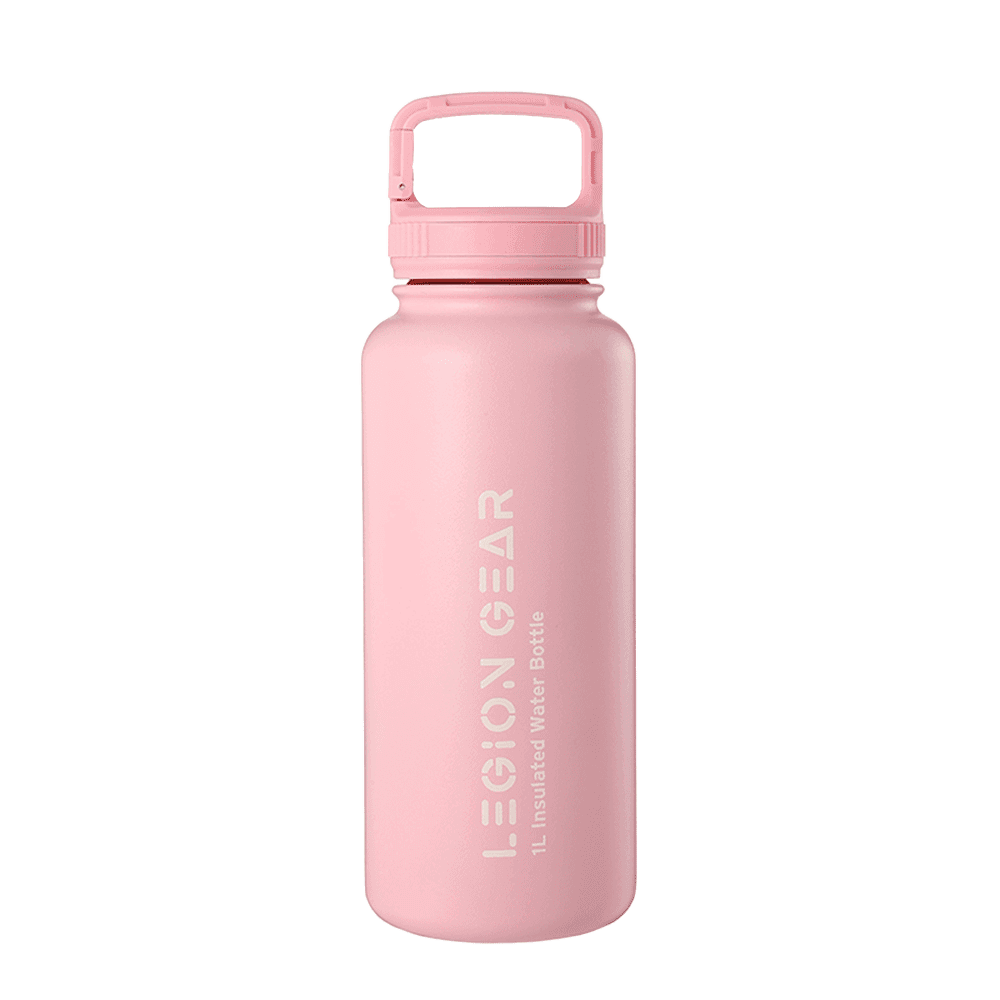 Legion Gear Stainless Steel Double Wall Vacuum Sealed Water Bottle - 1L Pink