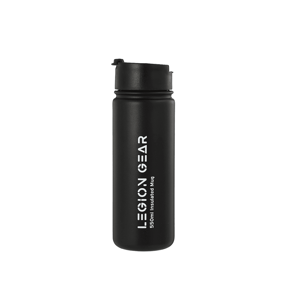 Legion Gear Stainless Steel Double Wall Vacuum Sealed Water/Coffee Bottle - 550Ml Black