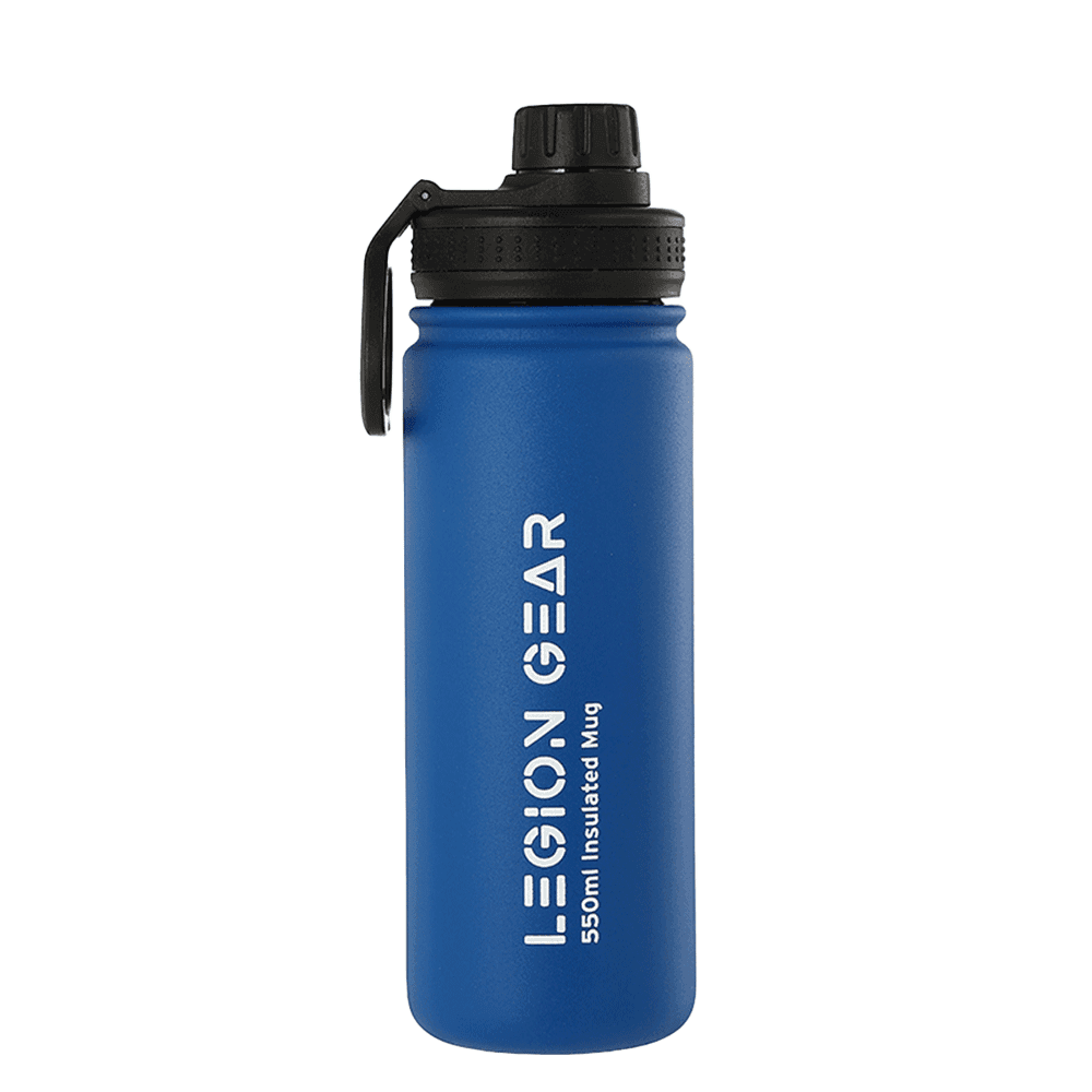 Legion Gear Stainless Steel Double Wall Vacuum Sealed Water/Coffee Bottle - 550Ml Blue_1