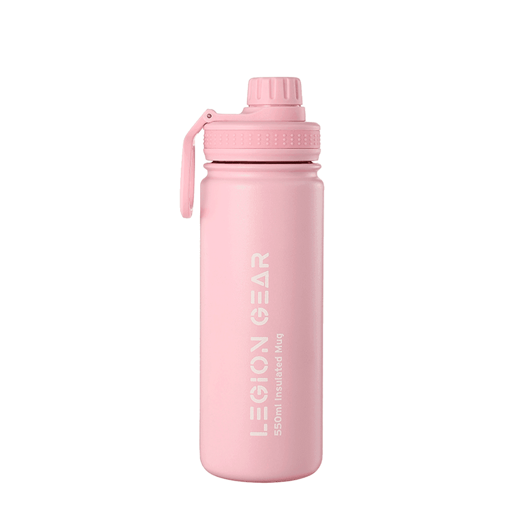 Legion Gear Stainless Steel Double Wall Vacuum Sealed Water/Coffee Bottle - 550Ml Pink_0