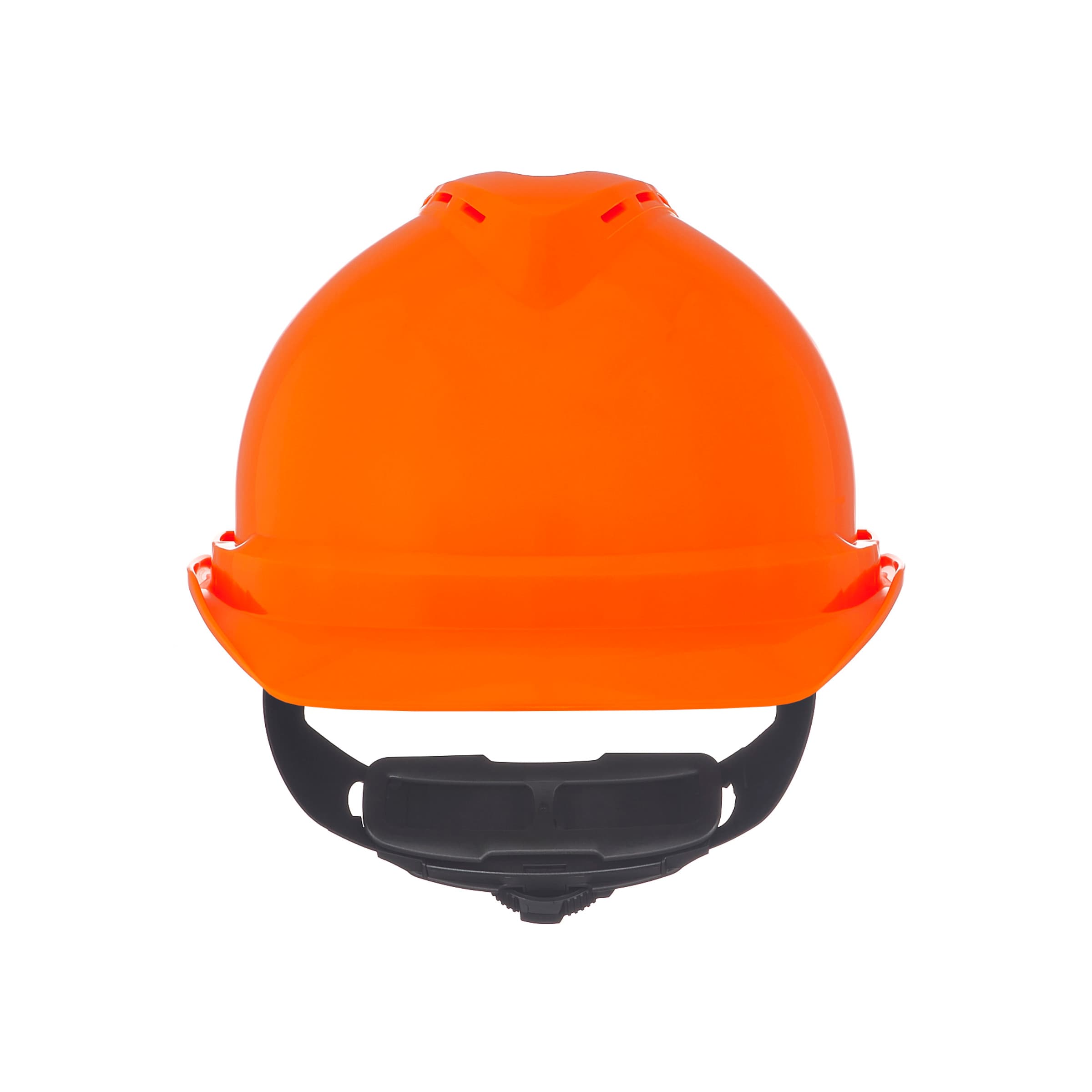 MSA V-Gard 500 Cap, Hi-Viz Orange Vented, 6-Point Fas-Trac Iii