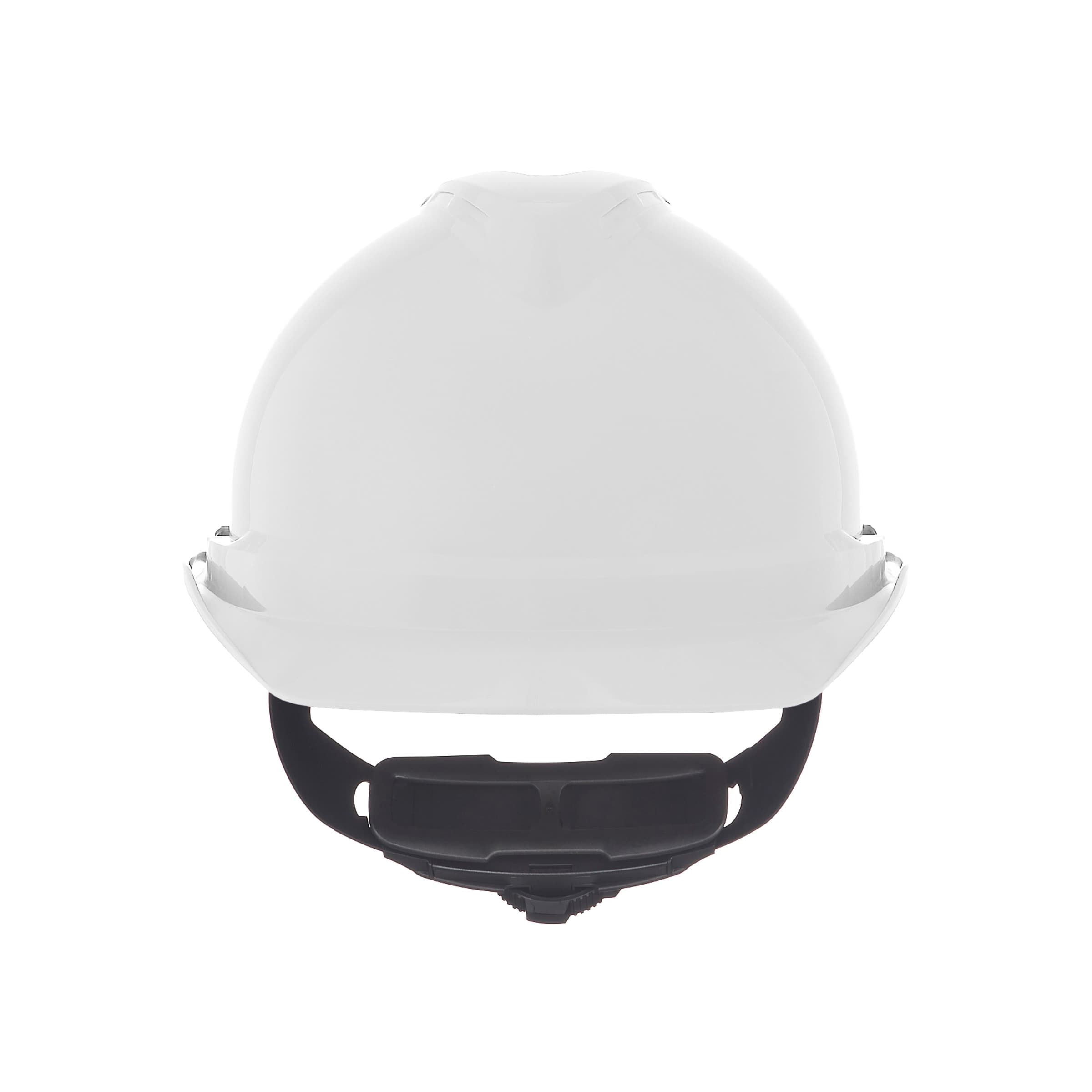 MSA V-Gard 500 Cap, White Non-Vented, 4-Point Fas-Trac Iii