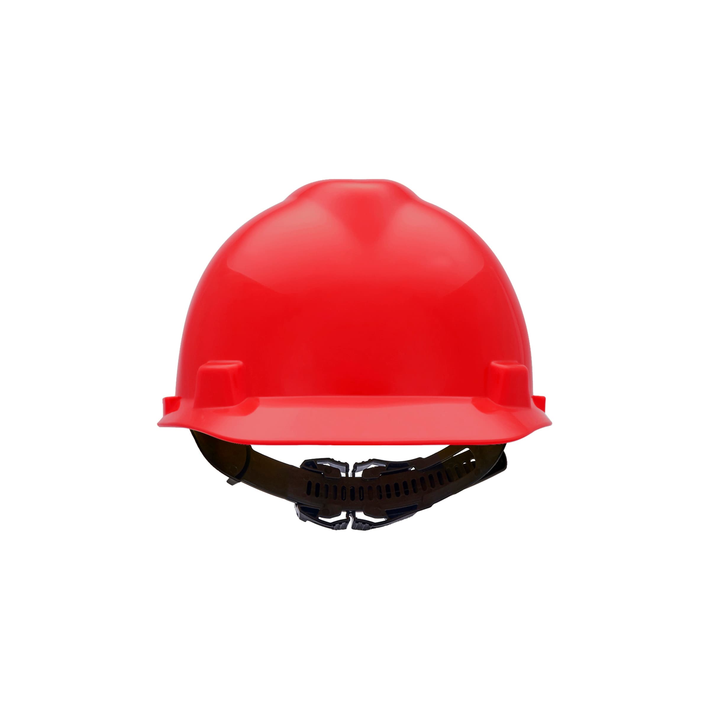 MSA V-Gard Slotted Cap, Red, W/1-Touch Suspension