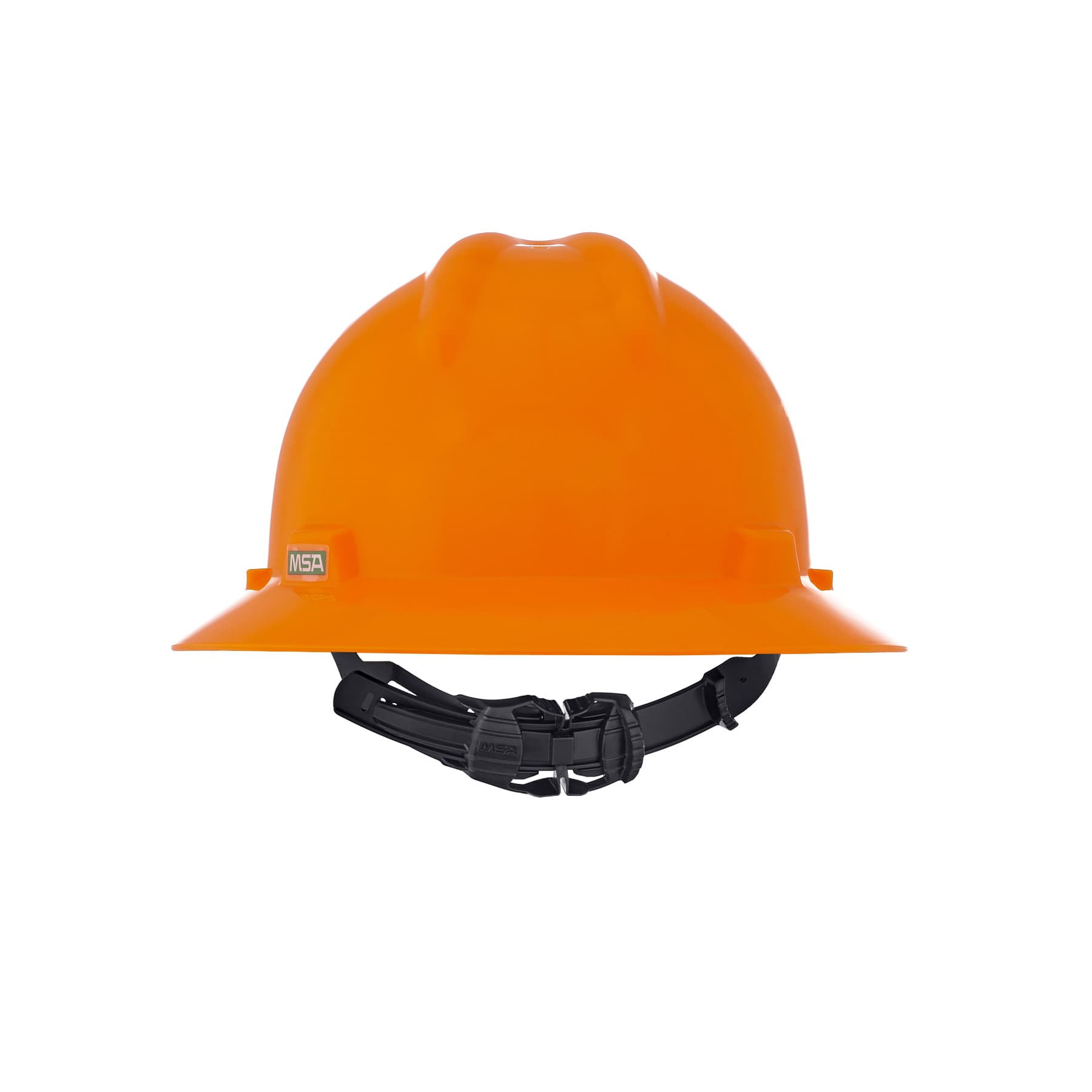 MSA V-Gard Slotted Full-Brim Hat, Hi-Viz Orange, W/1-Touch Suspension_12