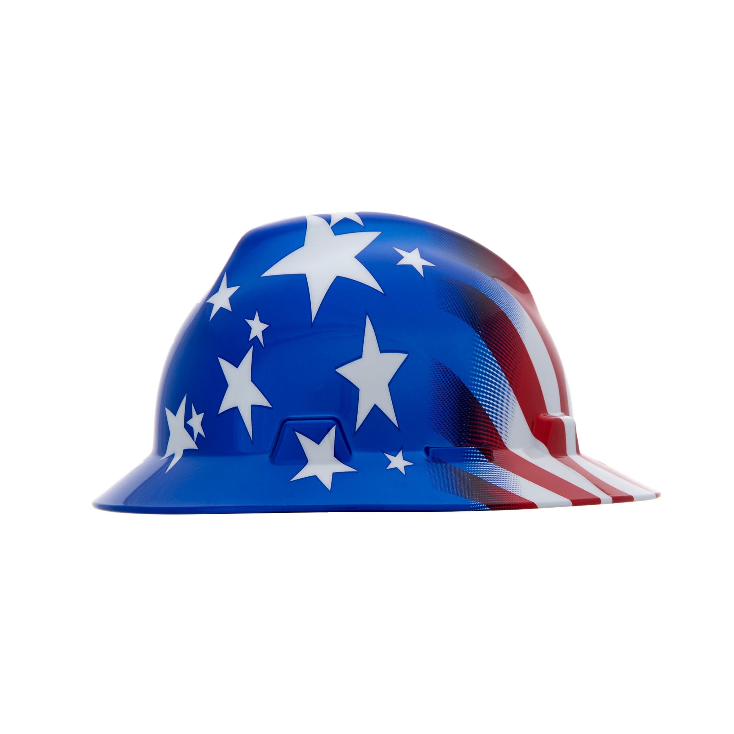 MSA American Freedom Series V-Gard Slotted Protective Hat, American Stars & Stripes