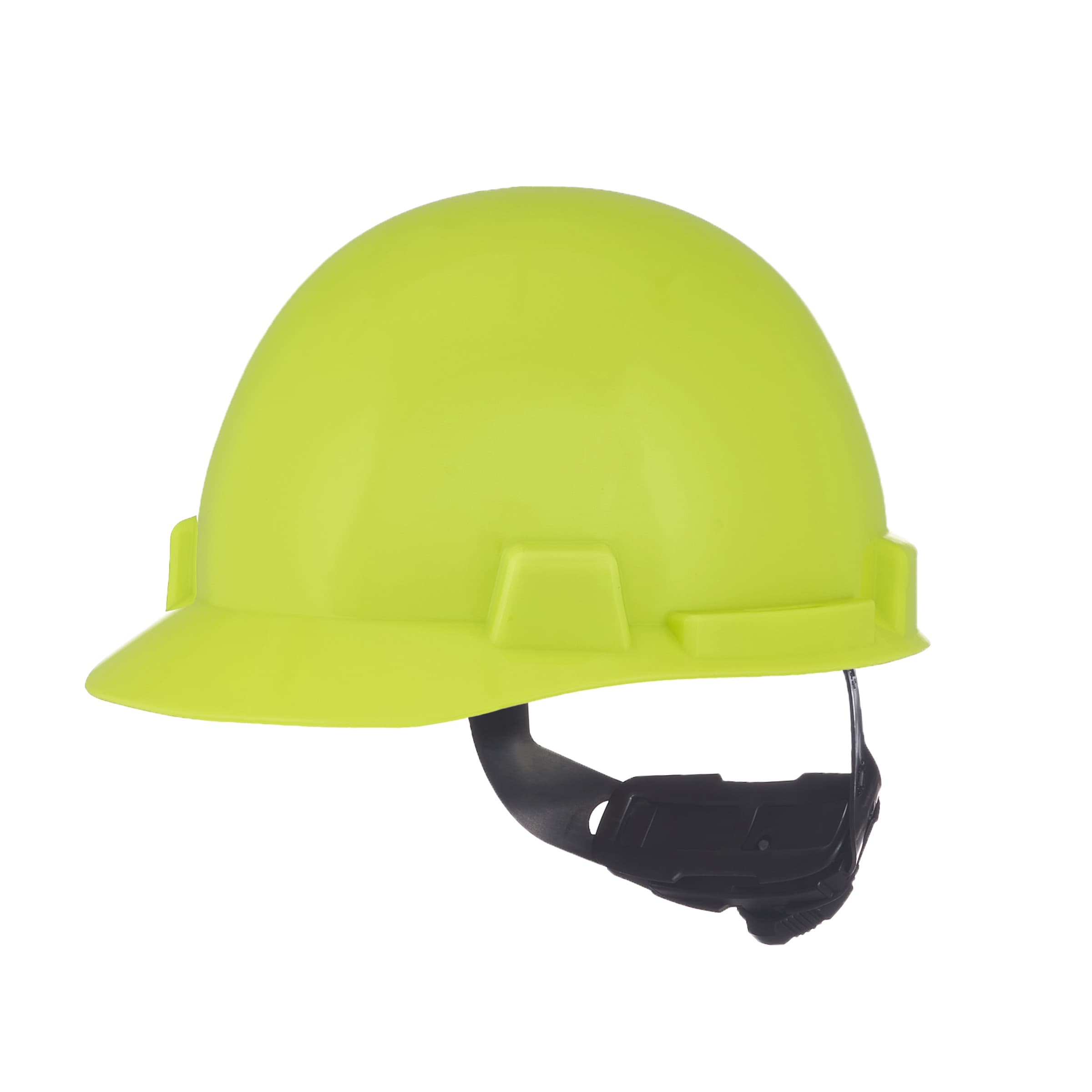 MSA Smoothdome Protective Cap, Hi-Viz Yellow-Green, 4-Point Fas-Trac Iii