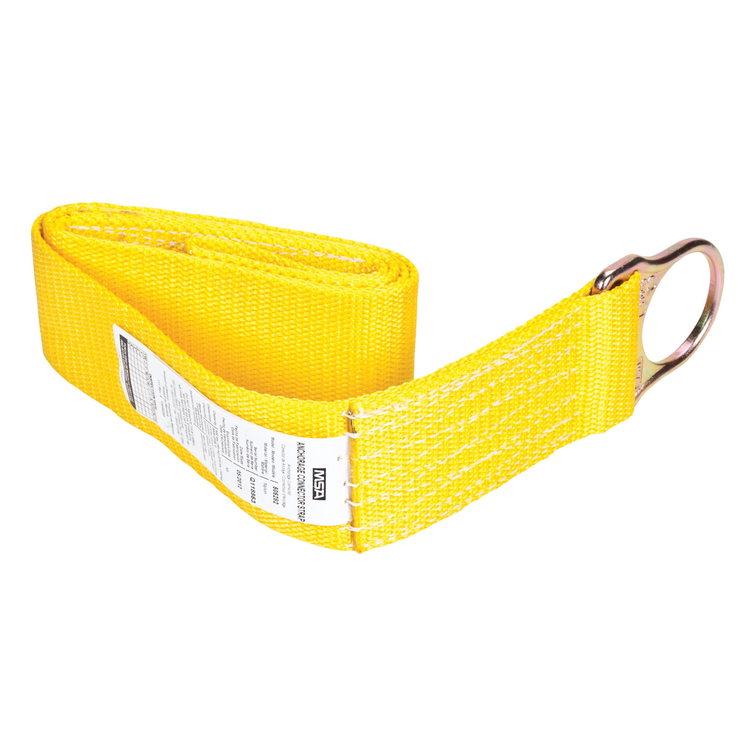 MSA Connector Strap,Nylon,Yl, 11'