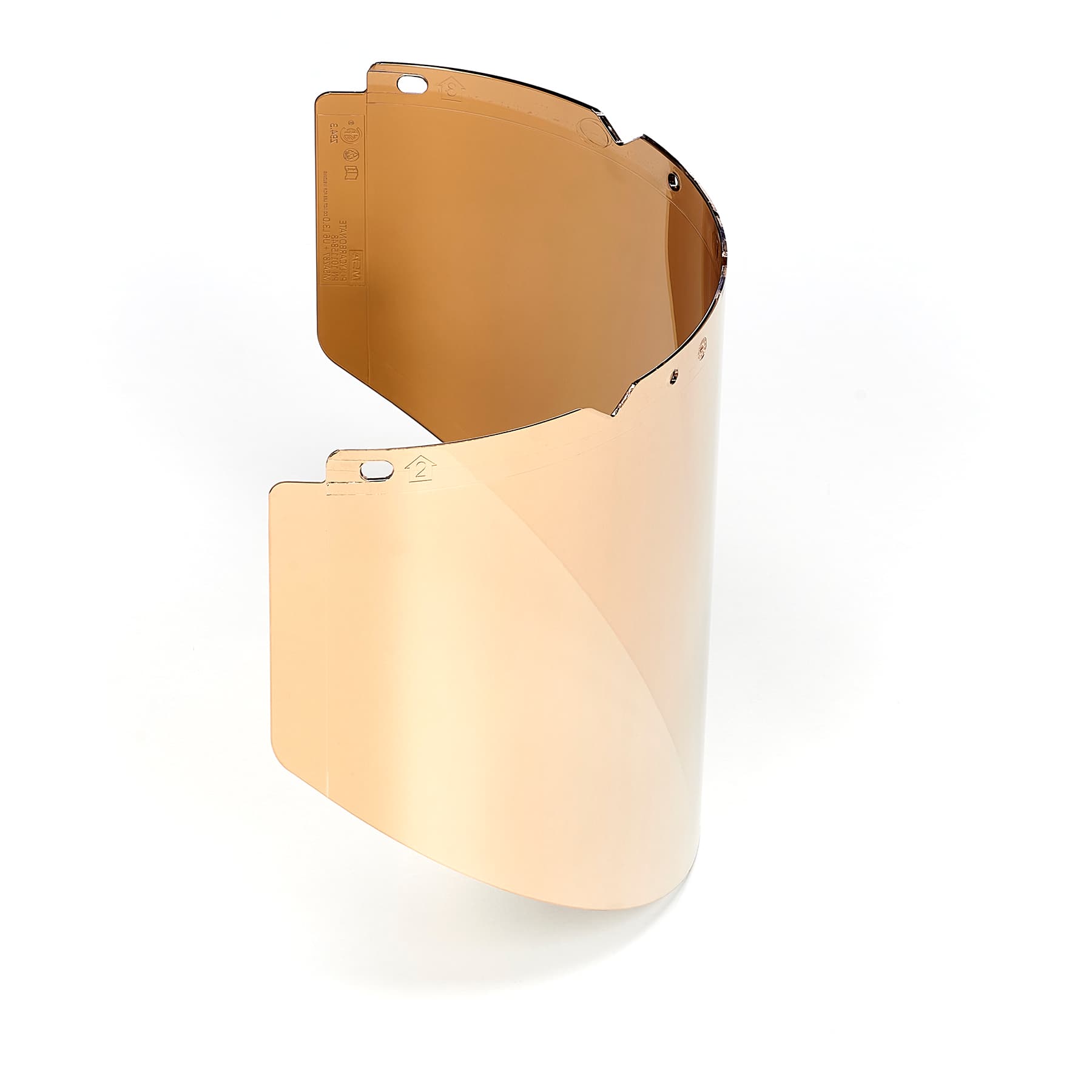 MSA V-Gard Visor, Pc, Clear W/ Reflective Coating, Molded, 9.5”X17.75”X .07”_1