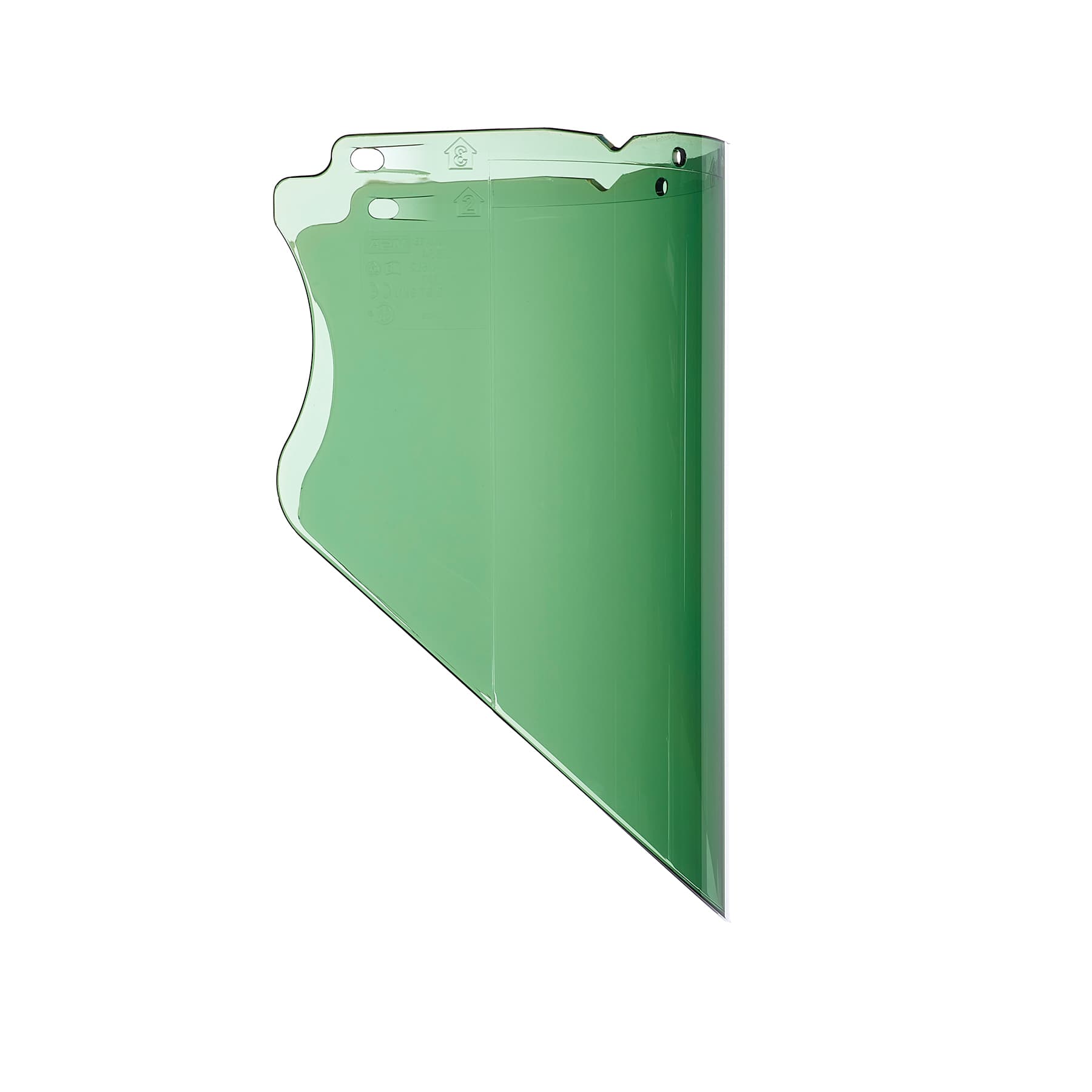 MSA V-Gard Visor, Pc, Green Tint, Molded, (10.375"X 17"X .098"), Anti-Fog/Anti-Scratch_2