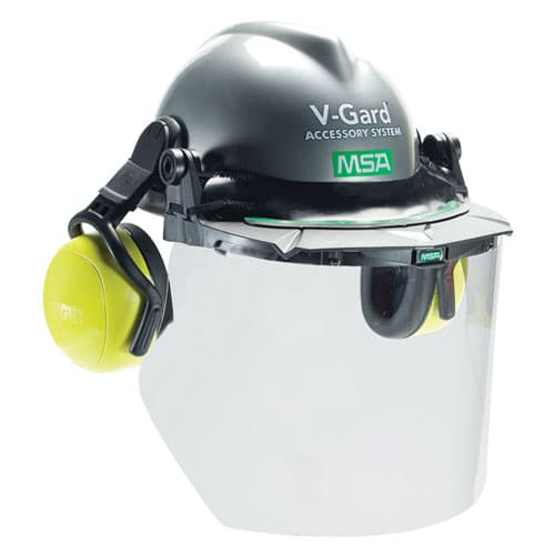 MSA V-Gard Visor, Pc, Green Tint, Molded, (10.375"X 17"X .098"), Anti-Fog/Anti-Scratch_6