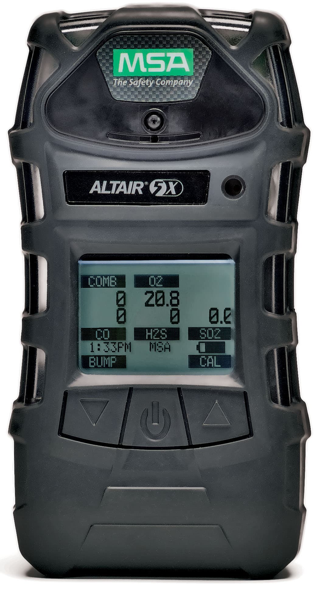 MSA Altair 5X Detector Color (Lel,O2,Co,H2S,So2), (Ul), Charcoal, Deluxe, Color Display, 10' Line, 1' Probe_1