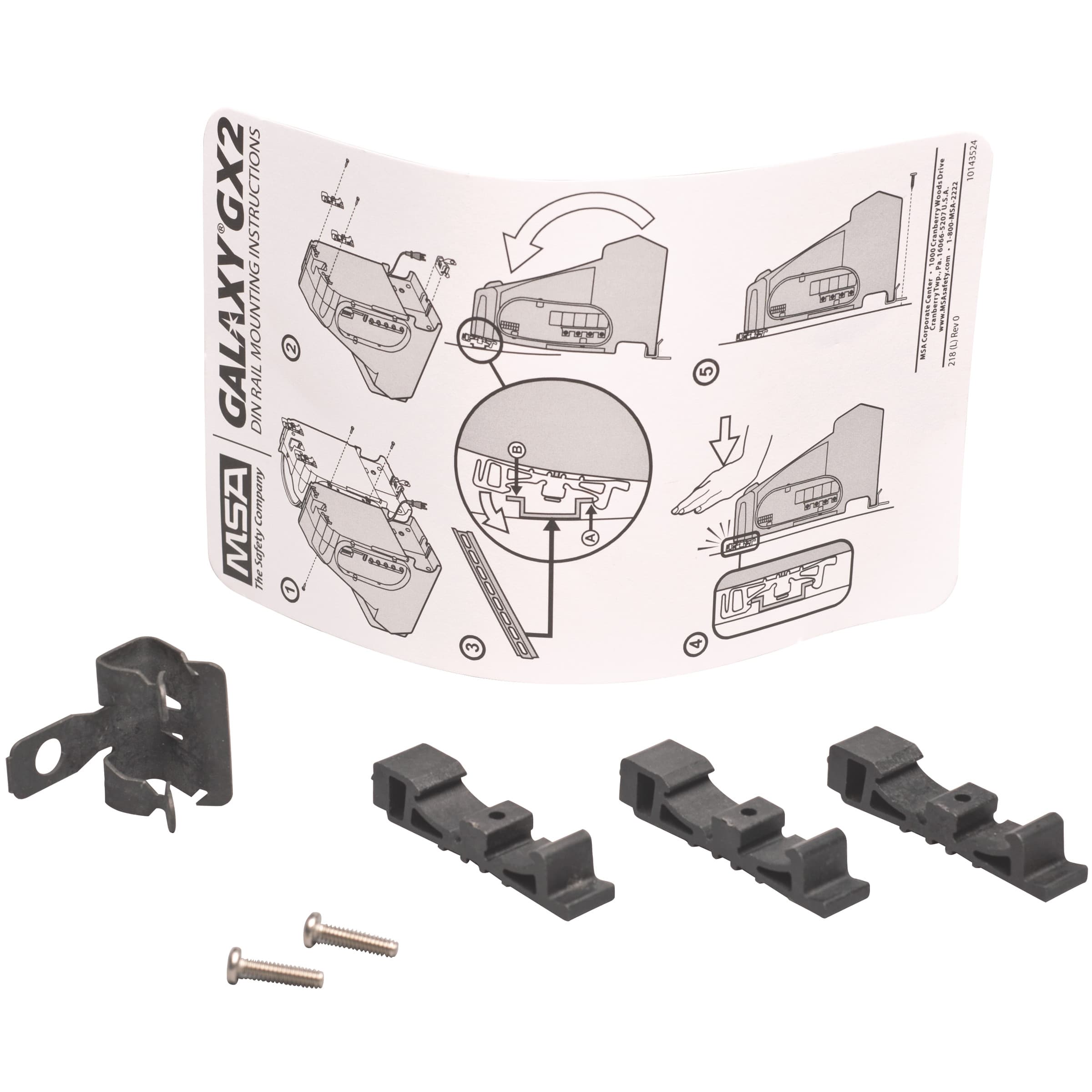 MSA Din Rail Clip Kit (2 Clips With Screws)