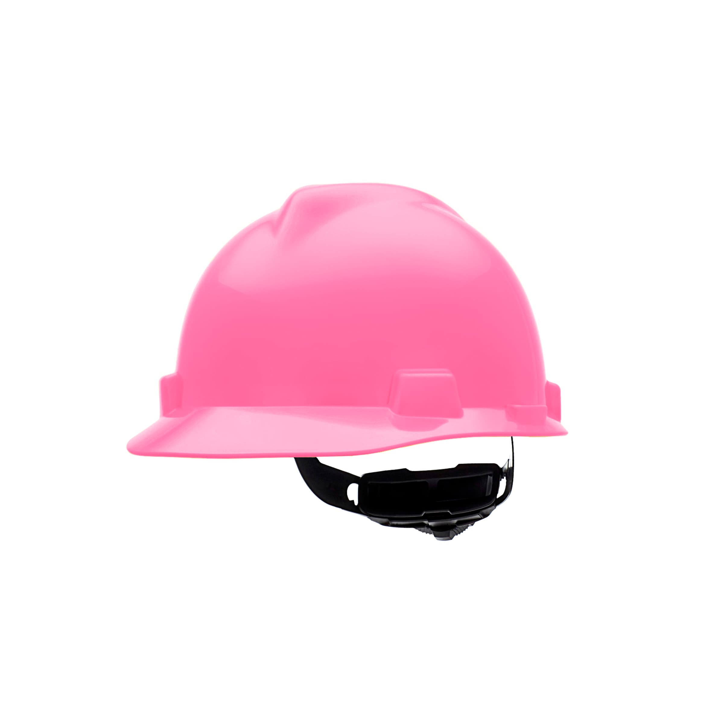 MSA V-Gard Slotted Cap, Hot Pink, W/Fas-Trac Iii Suspension