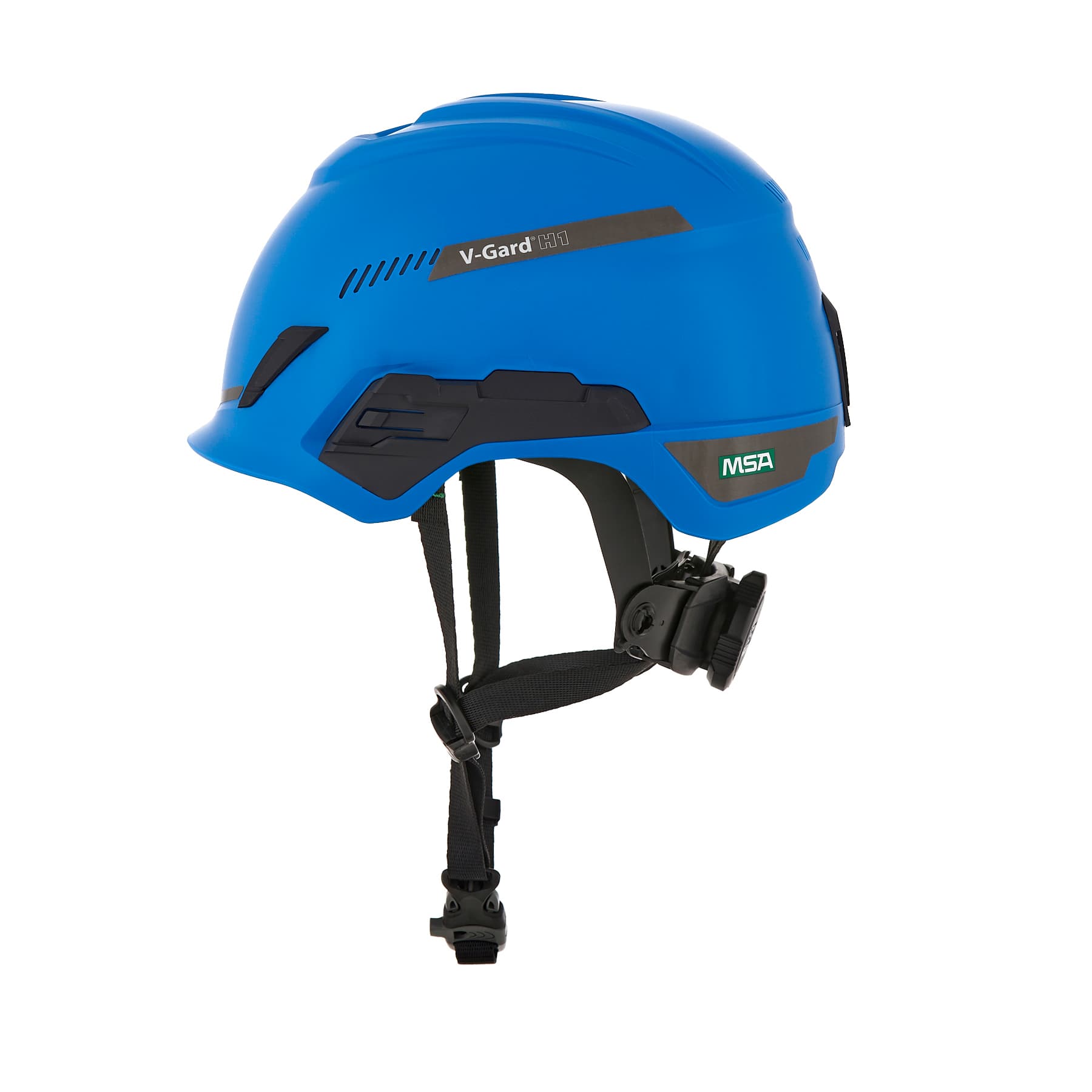 MSA V-Gard H1 Safety Helmet, Trivent, Blue, Fas-Trac Iii Pivot, Ansi, En12492_3