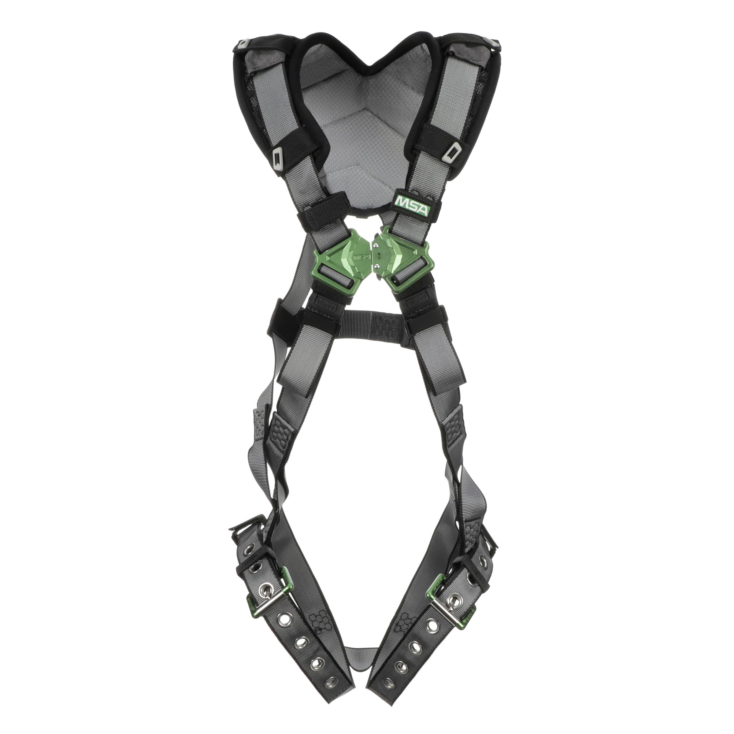 MSA V-Fit Harness, Extra Large, Back D-Ring, Tongue Buckle Leg Straps, Shoulder Padding