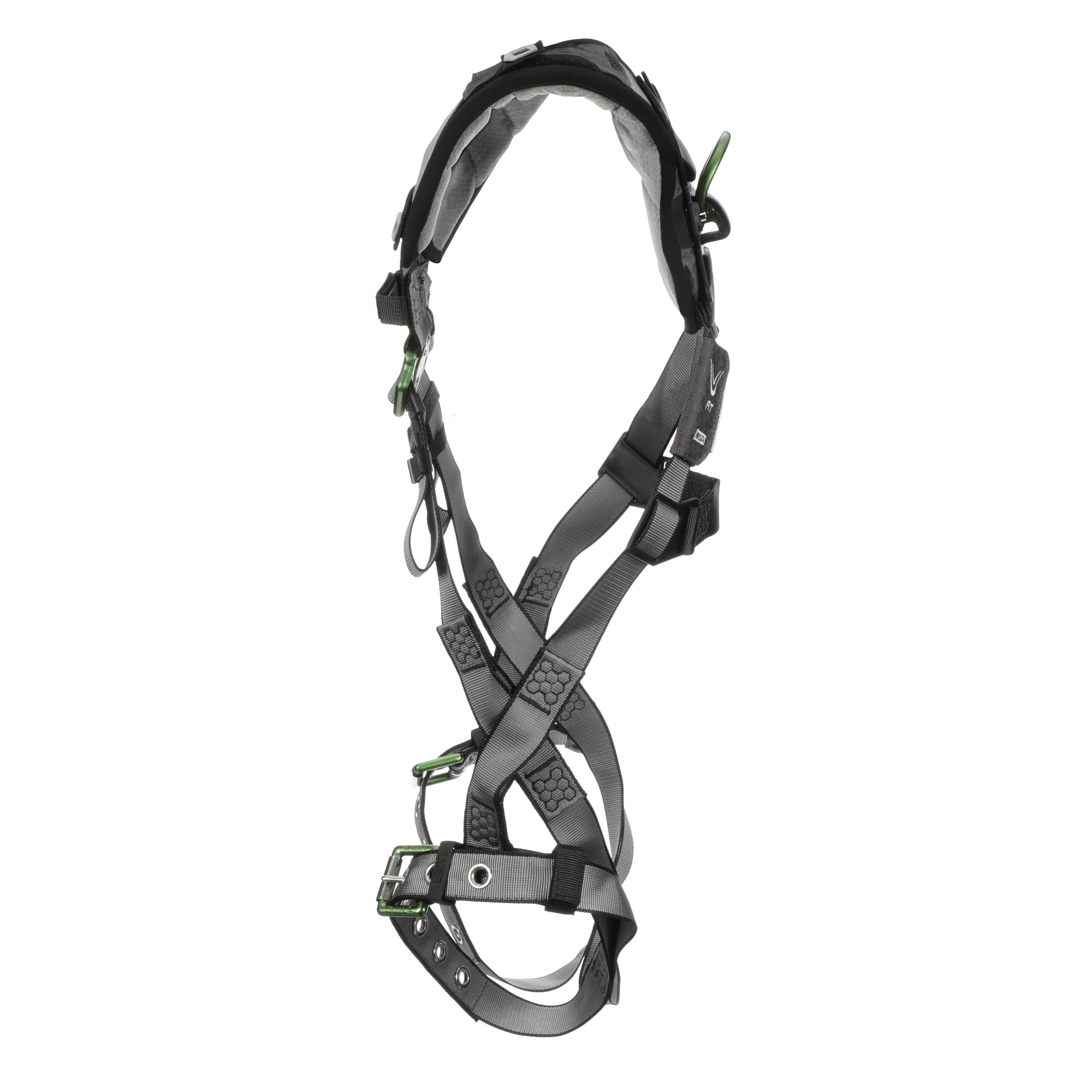 MSA V-Fit Harness, Super Extra Large, Back D-Ring, Tongue Buckle Leg Straps, Shoulder Padding_4