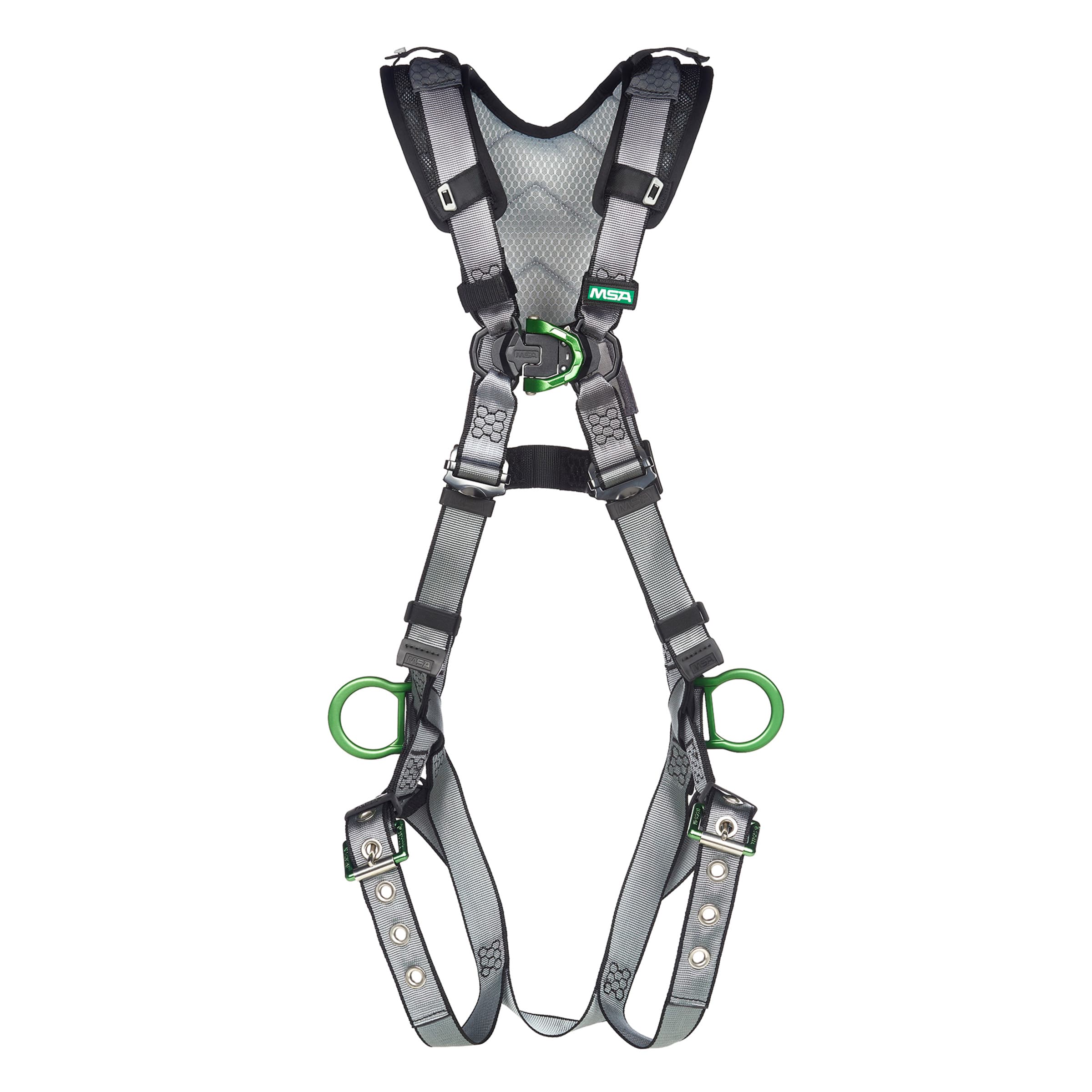 MSA V-Fit Harness, Extra Large, Back, Chest & Hip D-Rings, Tongue Buckle Leg Straps, Shoulder Padding