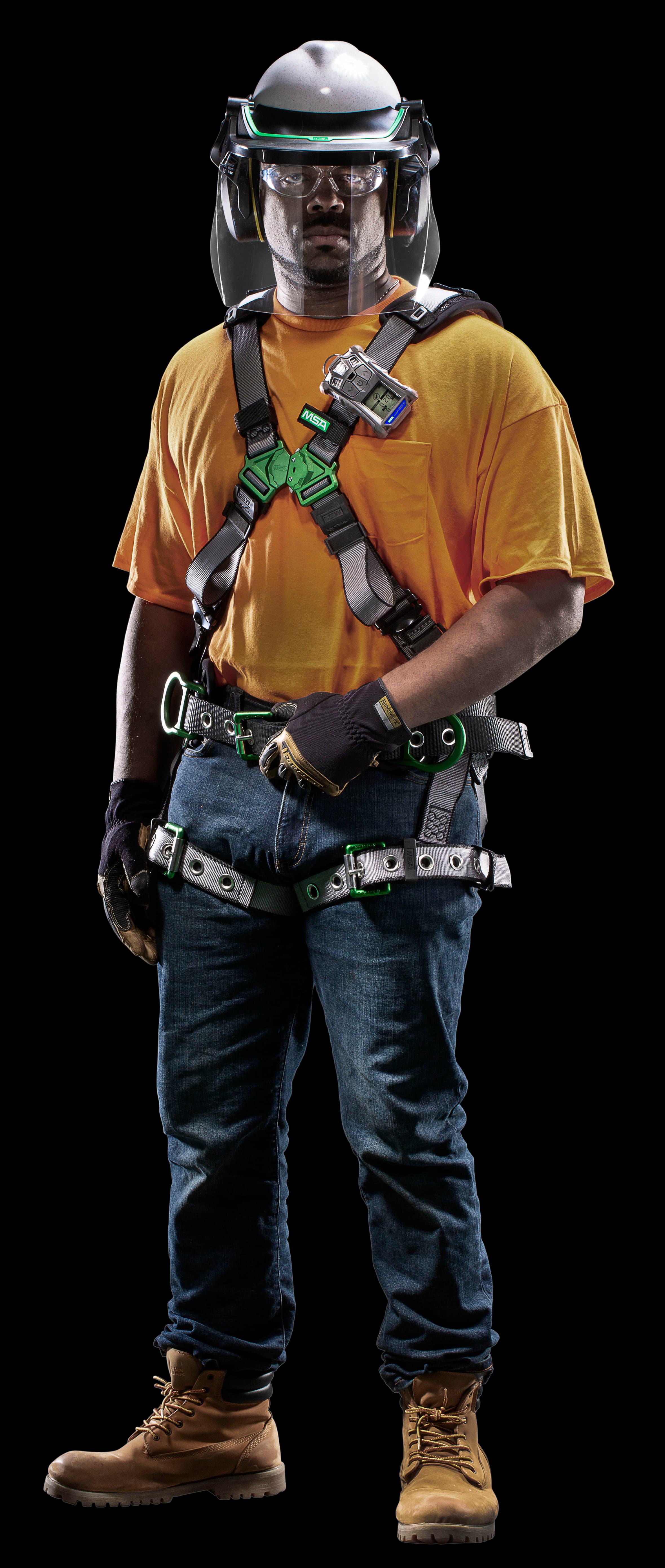 MSA V-Fit Harness, Extra Small, Back, Chest, Hip & Shoulder D-Rings, Tongue Buckle Leg Straps, Shoulder Padding_10