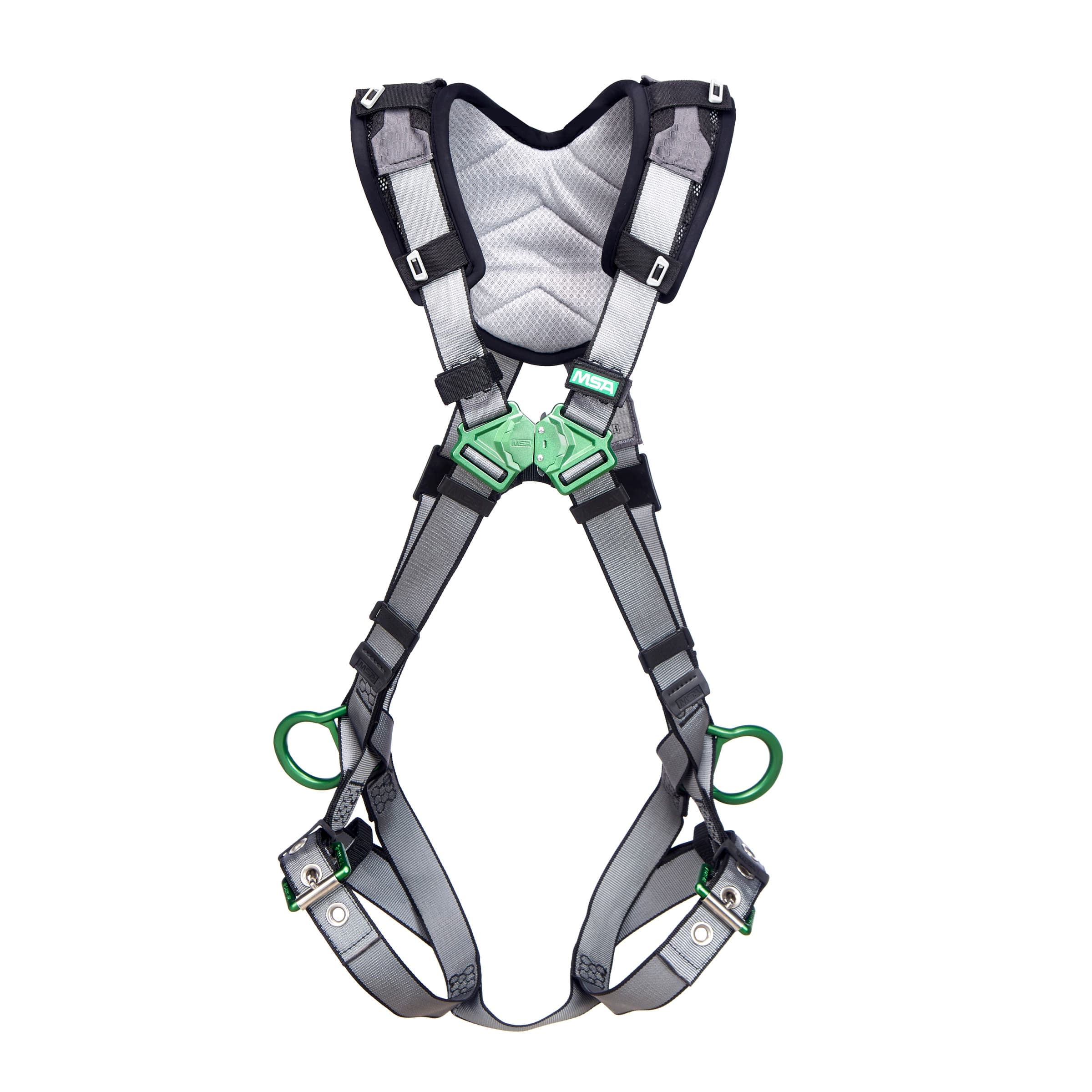 MSA V-Fit Harness, Standard, Back & Hip D-Rings, Tongue Buckle Leg Straps, Shoulder Padding