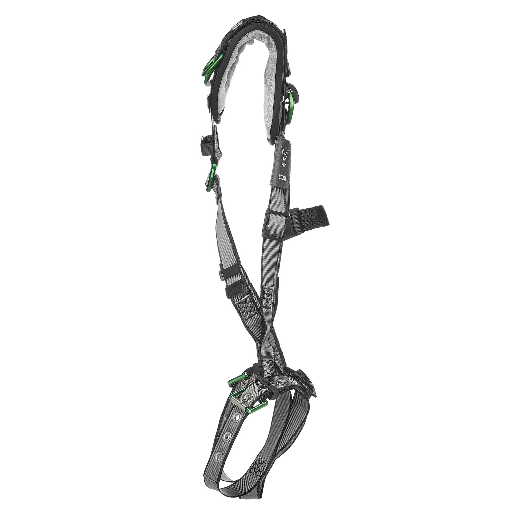 MSA V-Fit Harness, Super Extra Large, Back & Shoulder D-Rings, Tongue Buckle Leg Straps, Shoulder Padding_2