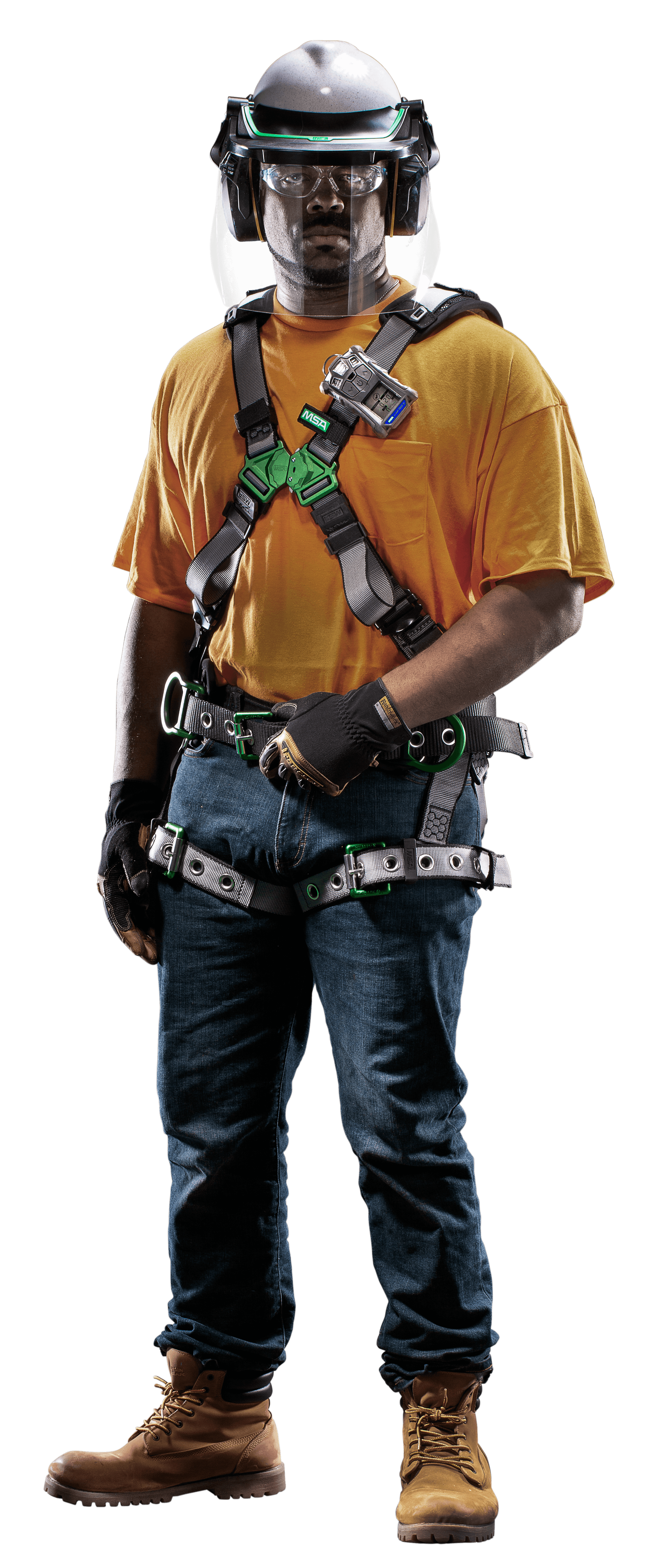 MSA V-Fit Harness, Extra Small, Back & Hip D-Rings, Quick-Connect Leg Straps, Shoulder & Leg Padding_8