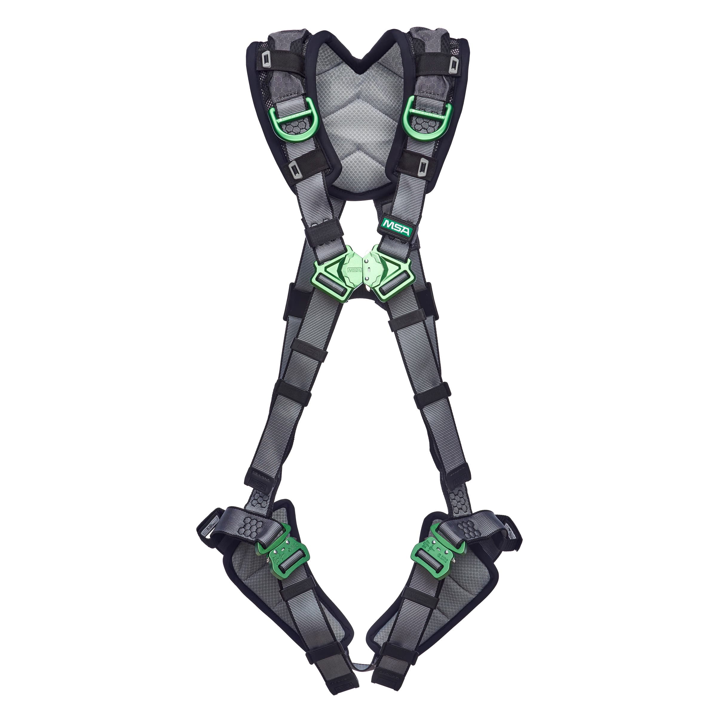 MSA V-Fit Harness, Extra Small, Back & Shoulder D-Rings, Quick-Connect Leg Straps, Shoulder & Leg Padding