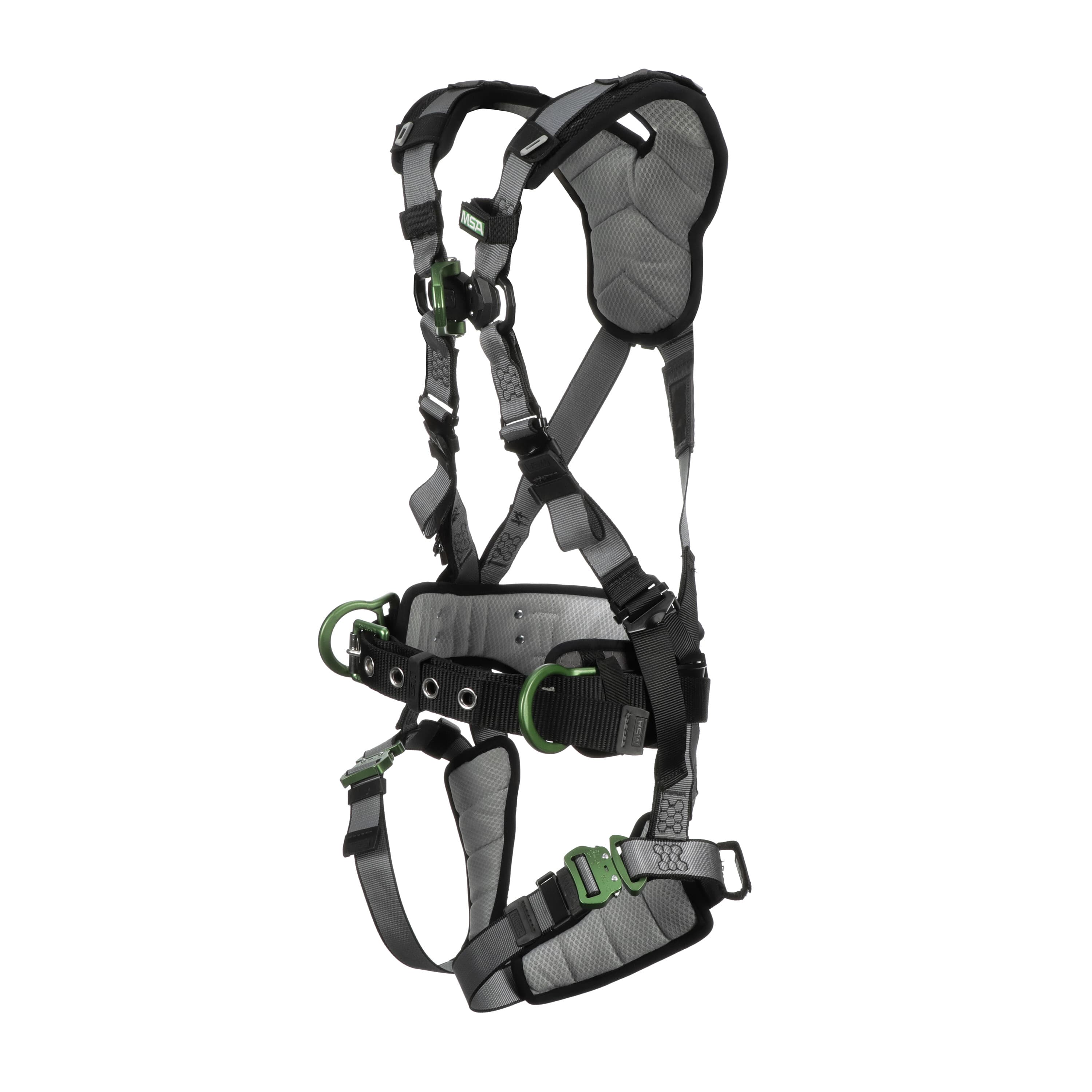 MSA V-Fit Construction Harness, Extra Large, Back & Hip D-Rings, Quick-Connect Leg Straps, Shoulder & Leg Padding_10