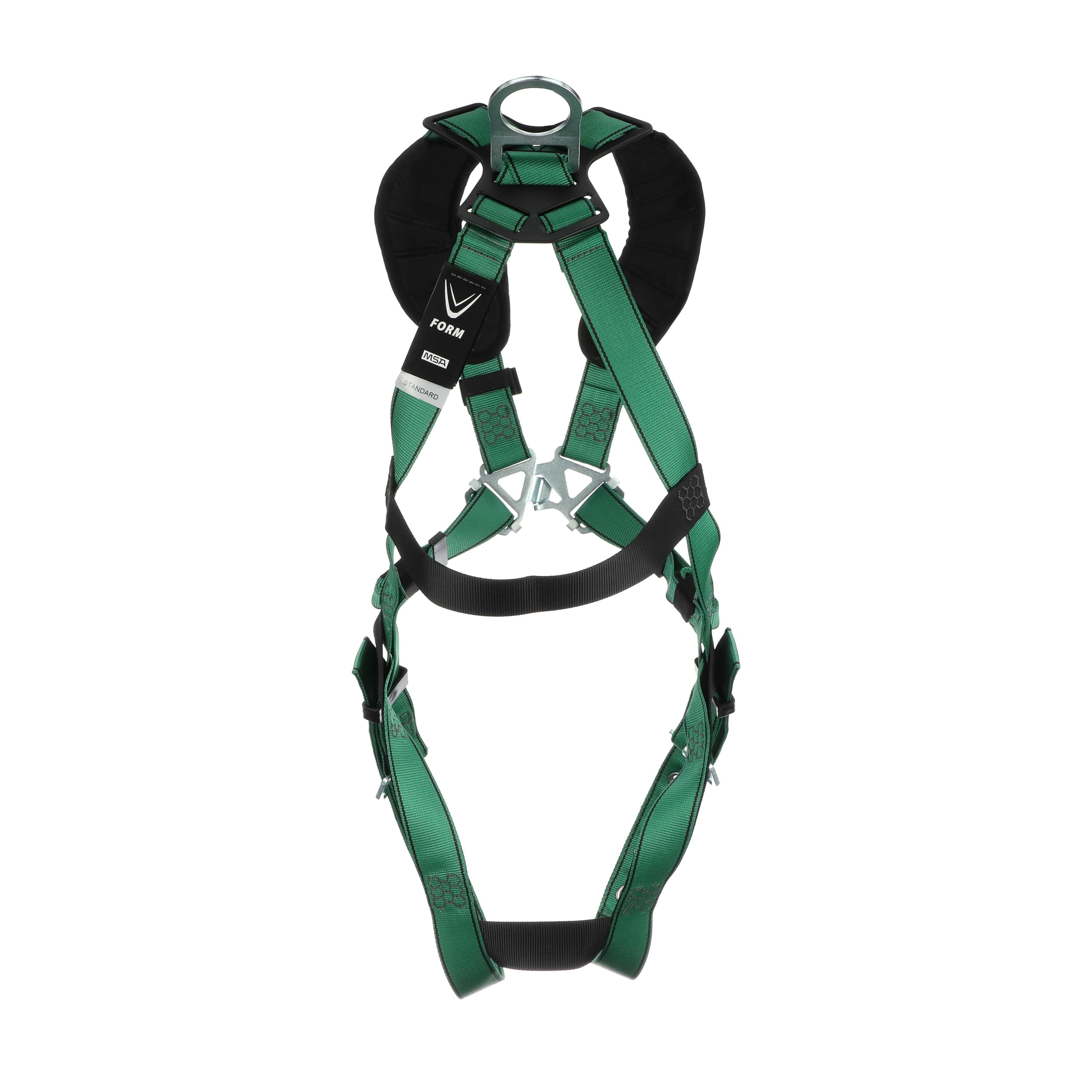 MSA V-Form Harness, Super Extra Large, Back & Shoulder D-Rings, Tongue Buckle Leg Straps_3