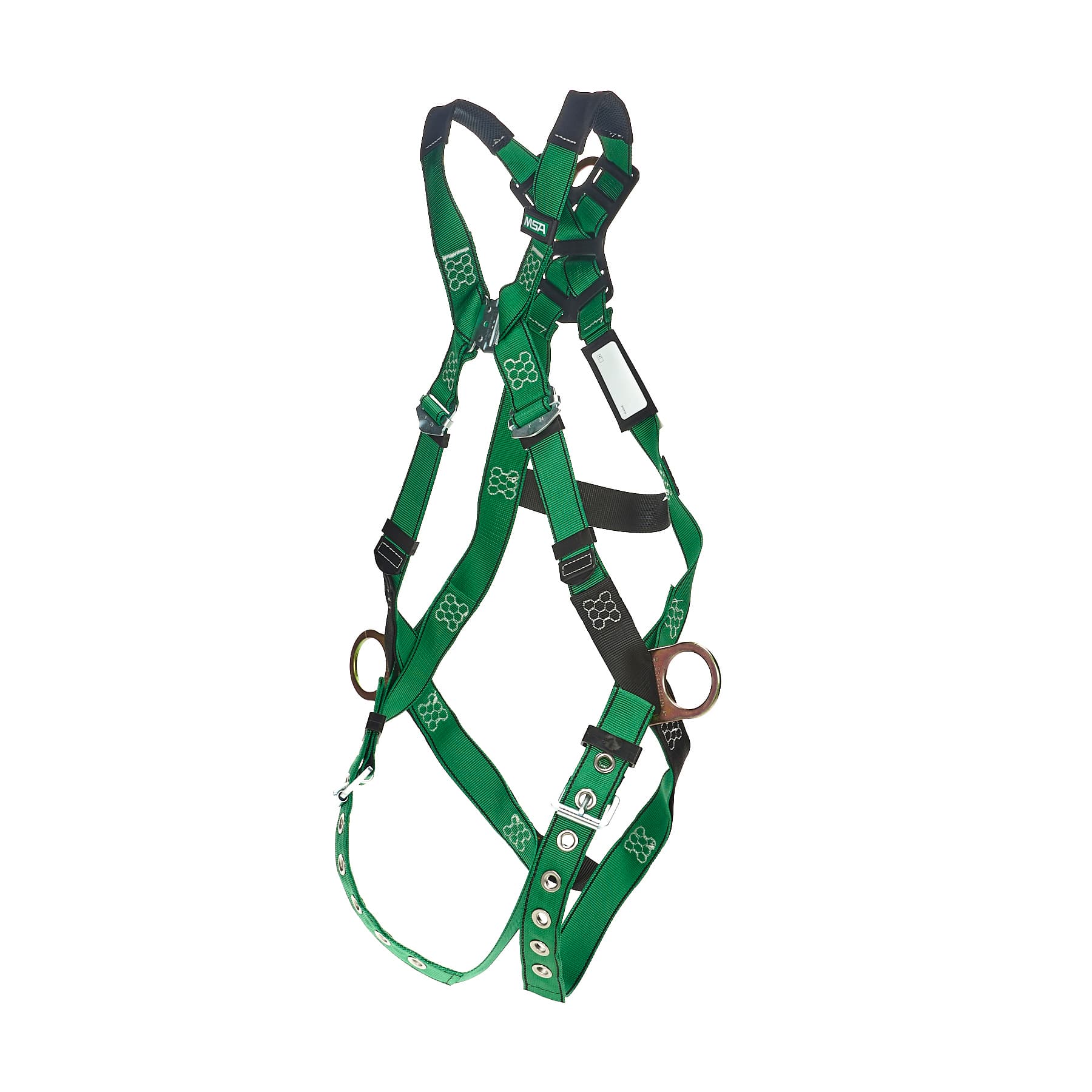 MSA V-Form Harness, Extra Small, Back & Hip D-Rings, Tongue Buckle Leg Straps Quick Connect Chest Buckle_2