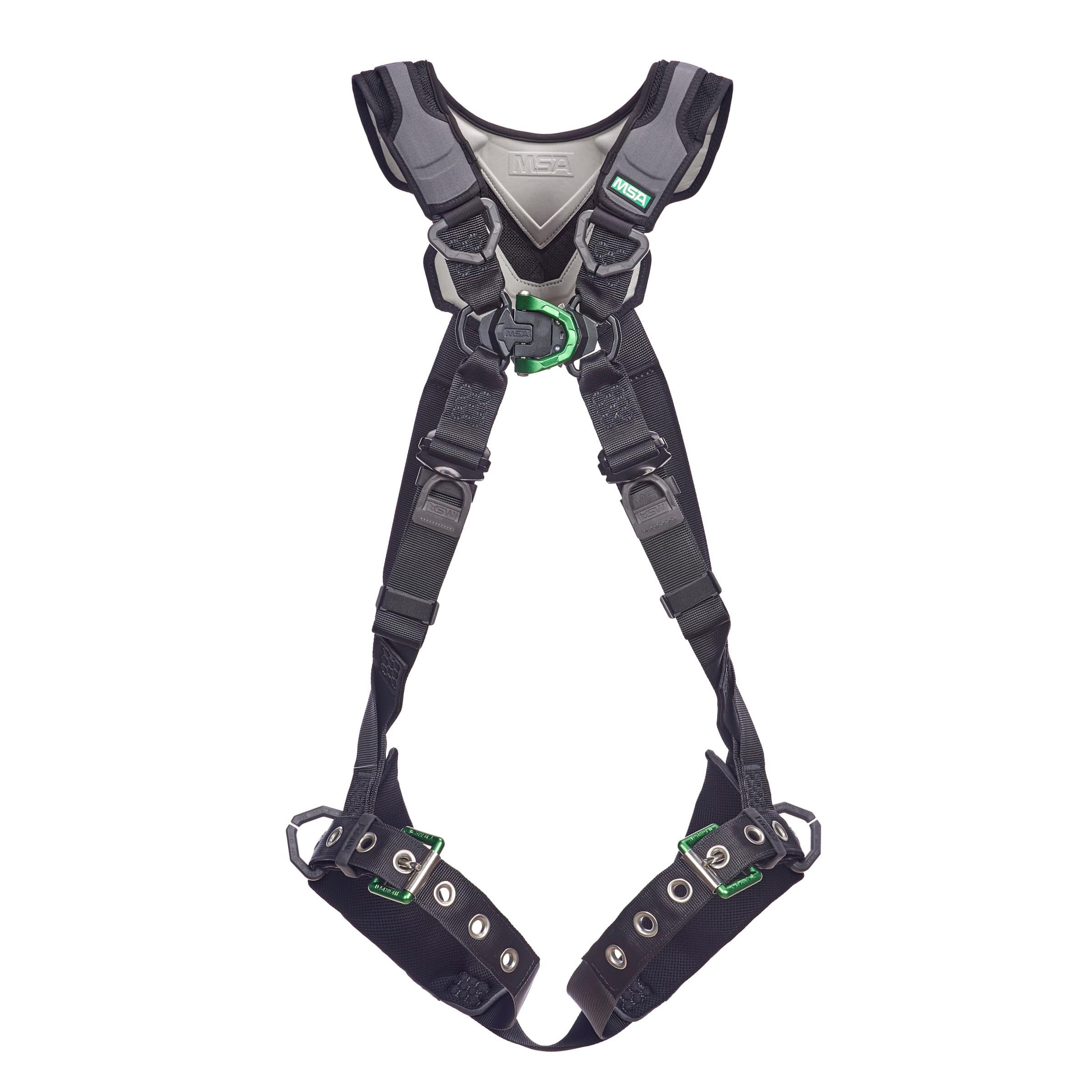 MSA V-Flex Harness, Extra Small, Back D-Ring, Chest D-Ring, Tongue Buckle Leg Straps