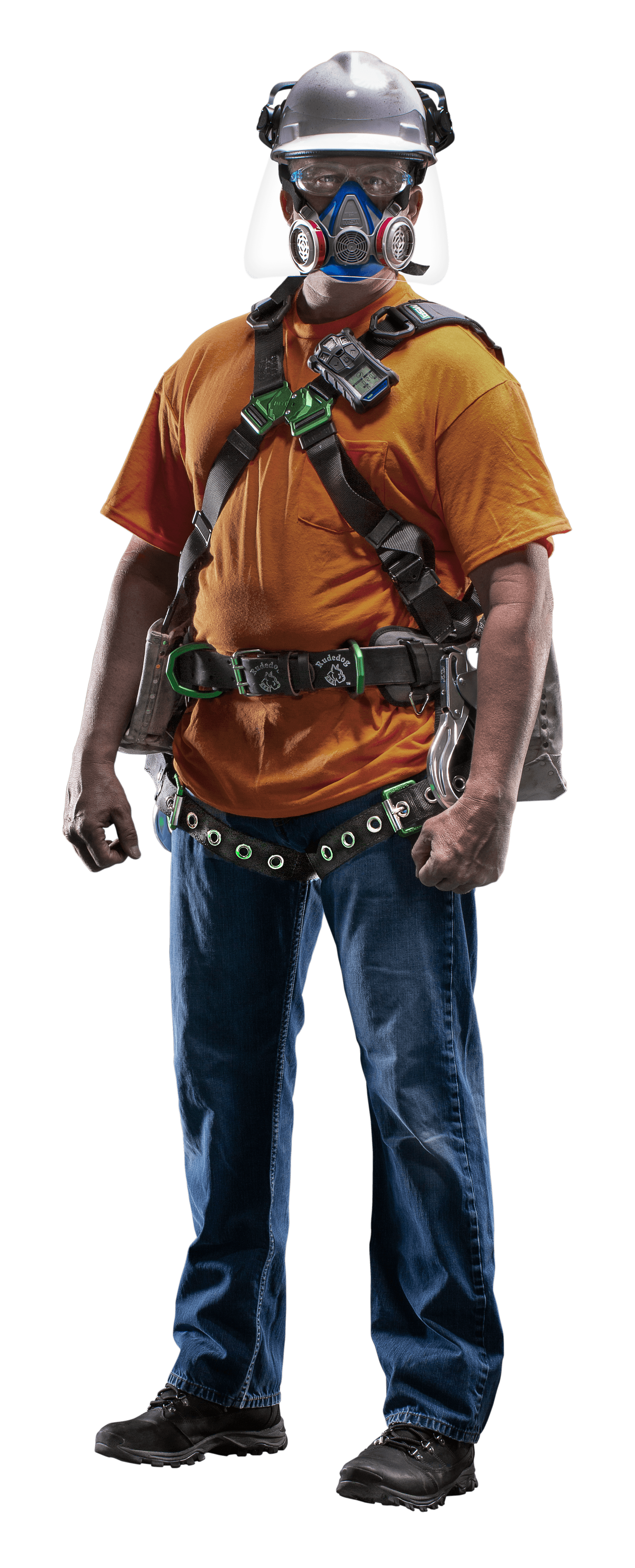 MSA V-Flex Harness, Standard, Back D-Ring, Chest D-Ring, Tongue Buckle Leg Straps_1