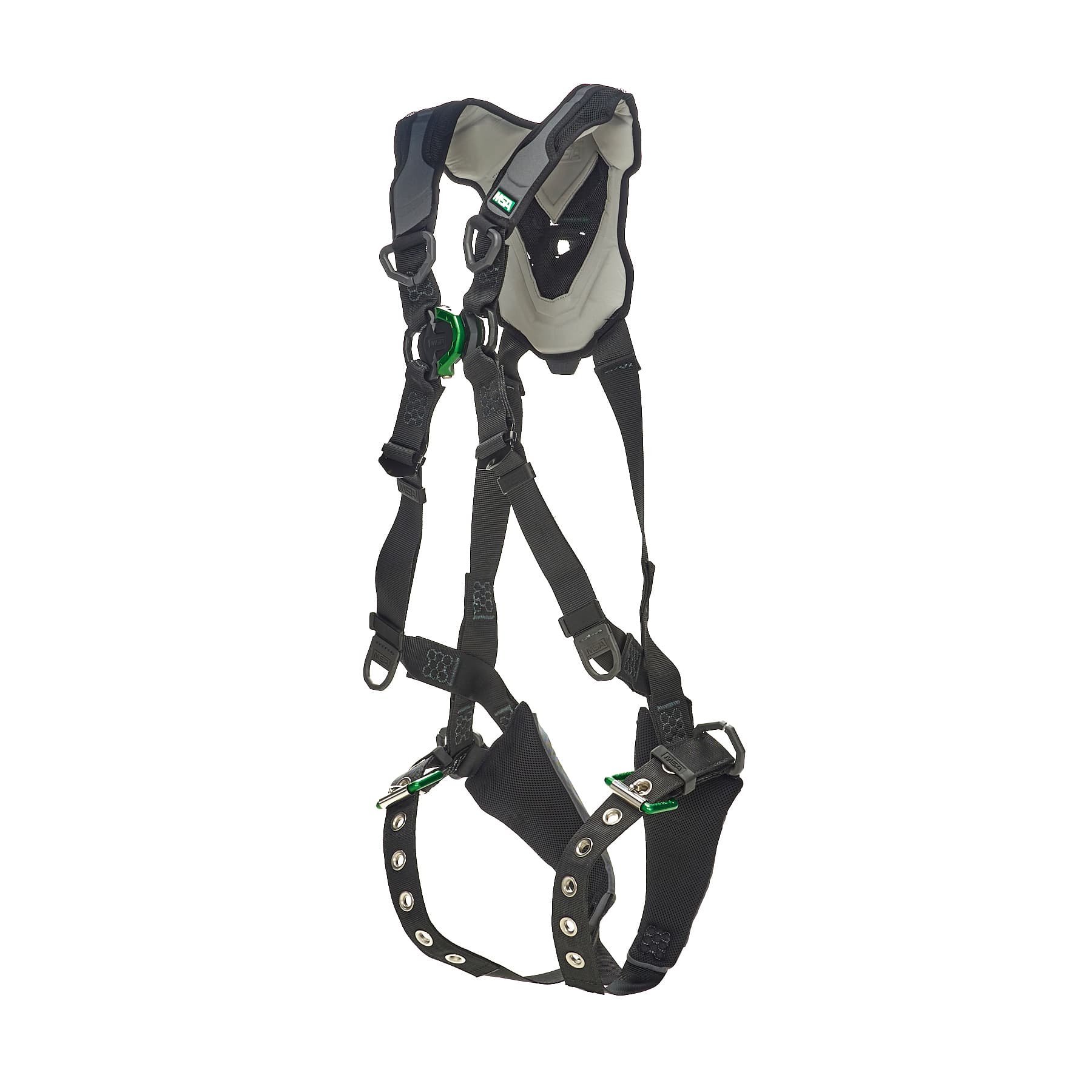 MSA V-Flex Harness, Super Extra Large, Back D-Ring, Chest D-Ring, Tongue Buckle Leg Straps_8