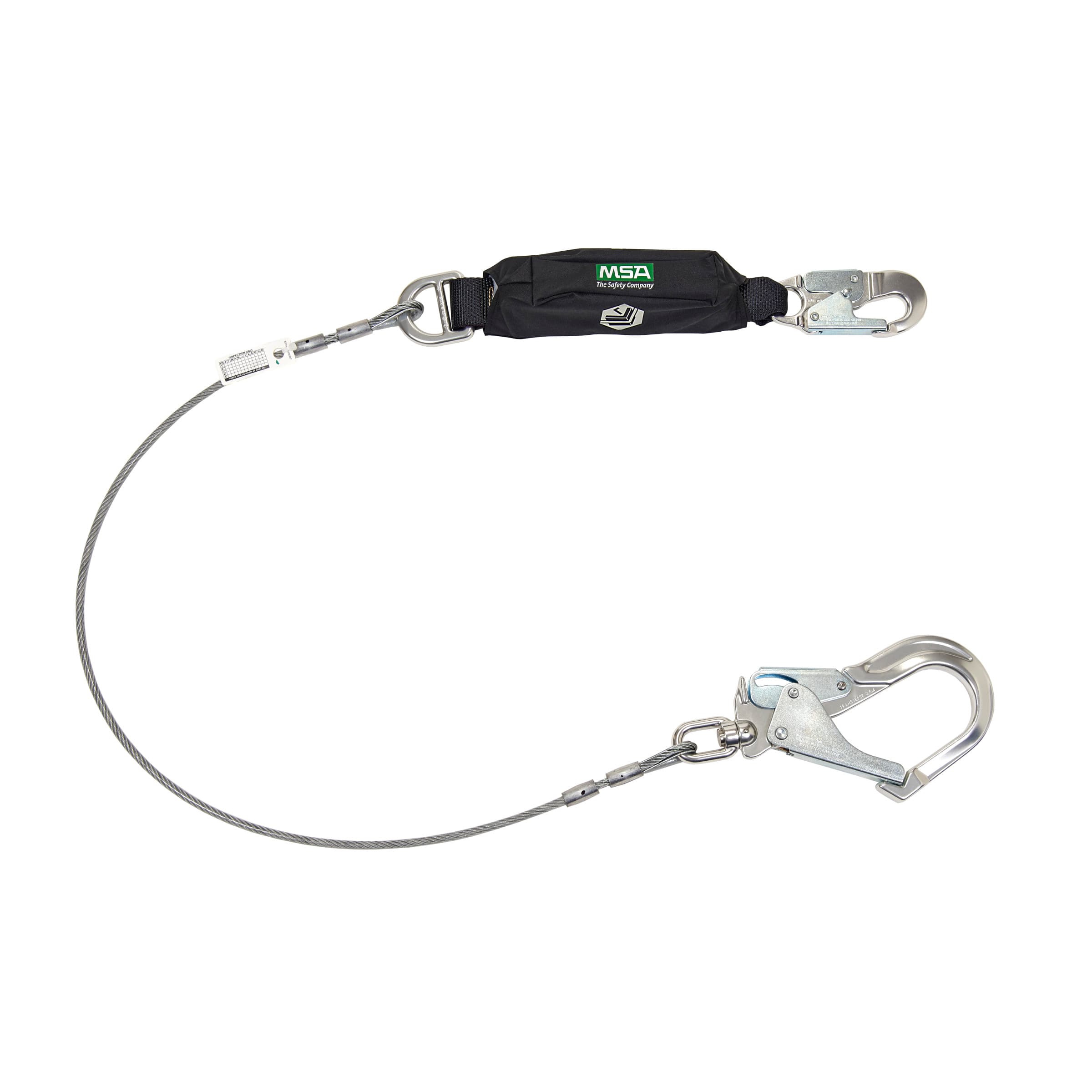 MSA Leading Edge Lanyard, Single Leg, Large Aluminum Swivel Snaphook