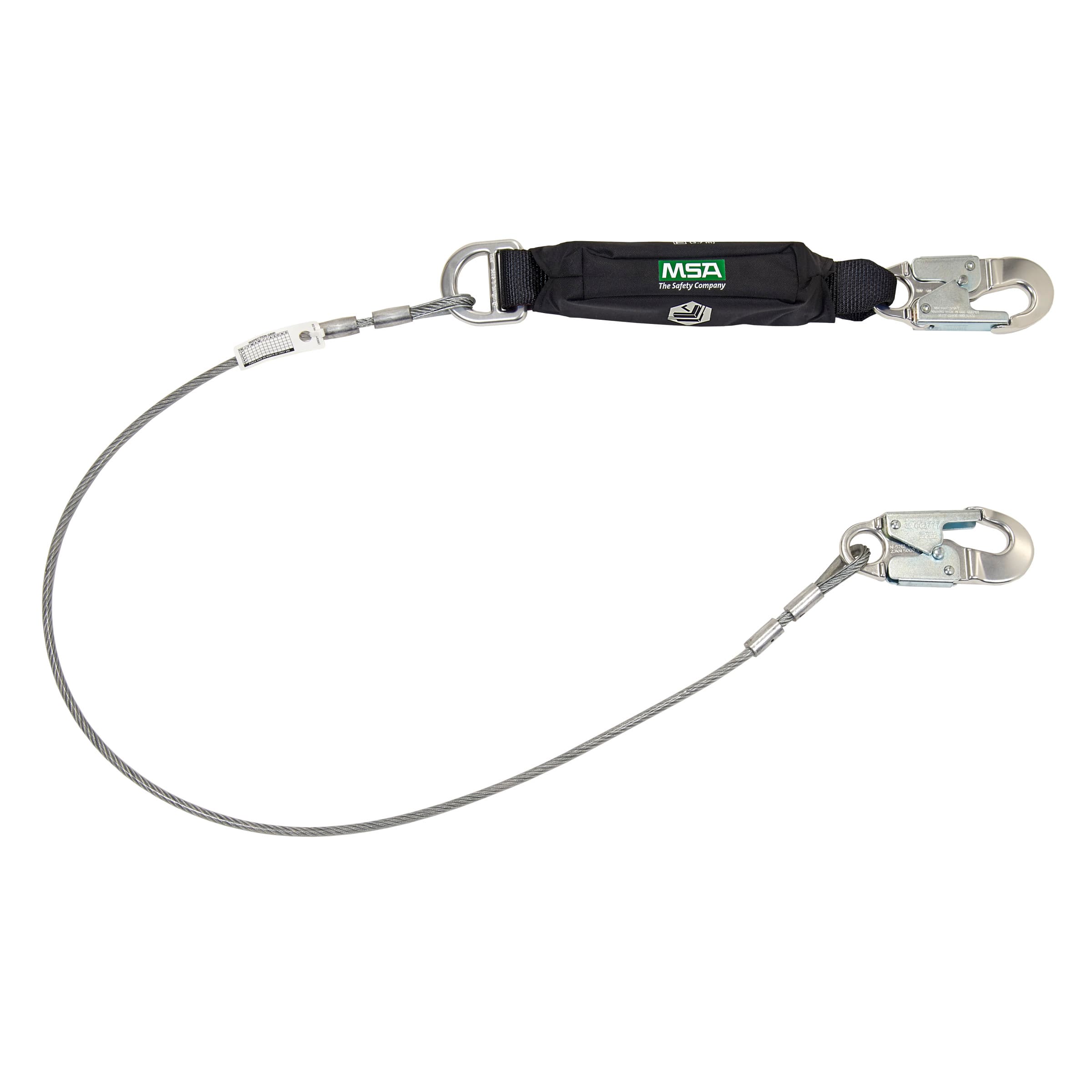 MSA Leading Edge Lanyard, Single Leg, Small Aluminum Snaphook