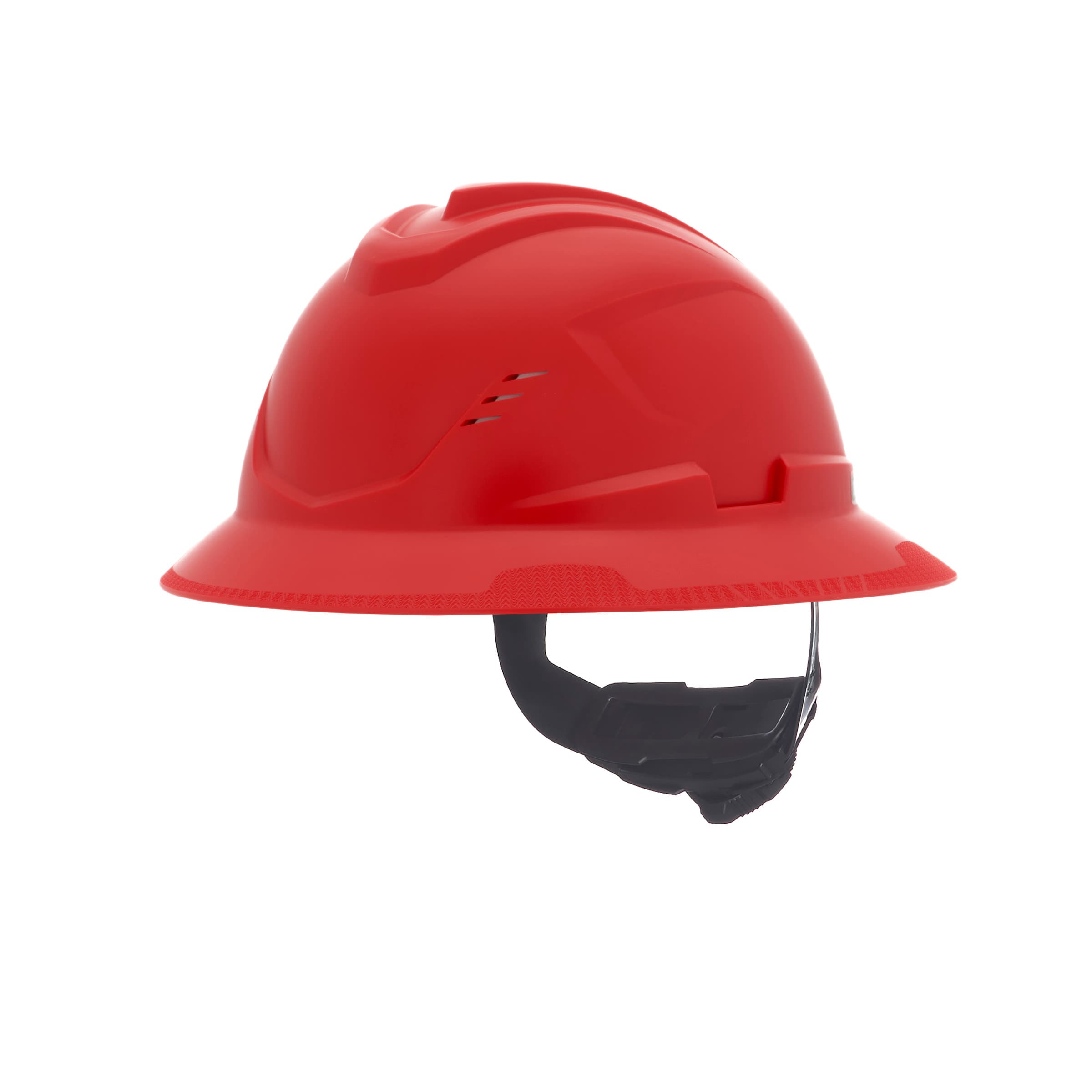 MSA V-Gard C1 Full Brim, Vented, Fas-Trac Iii, Red