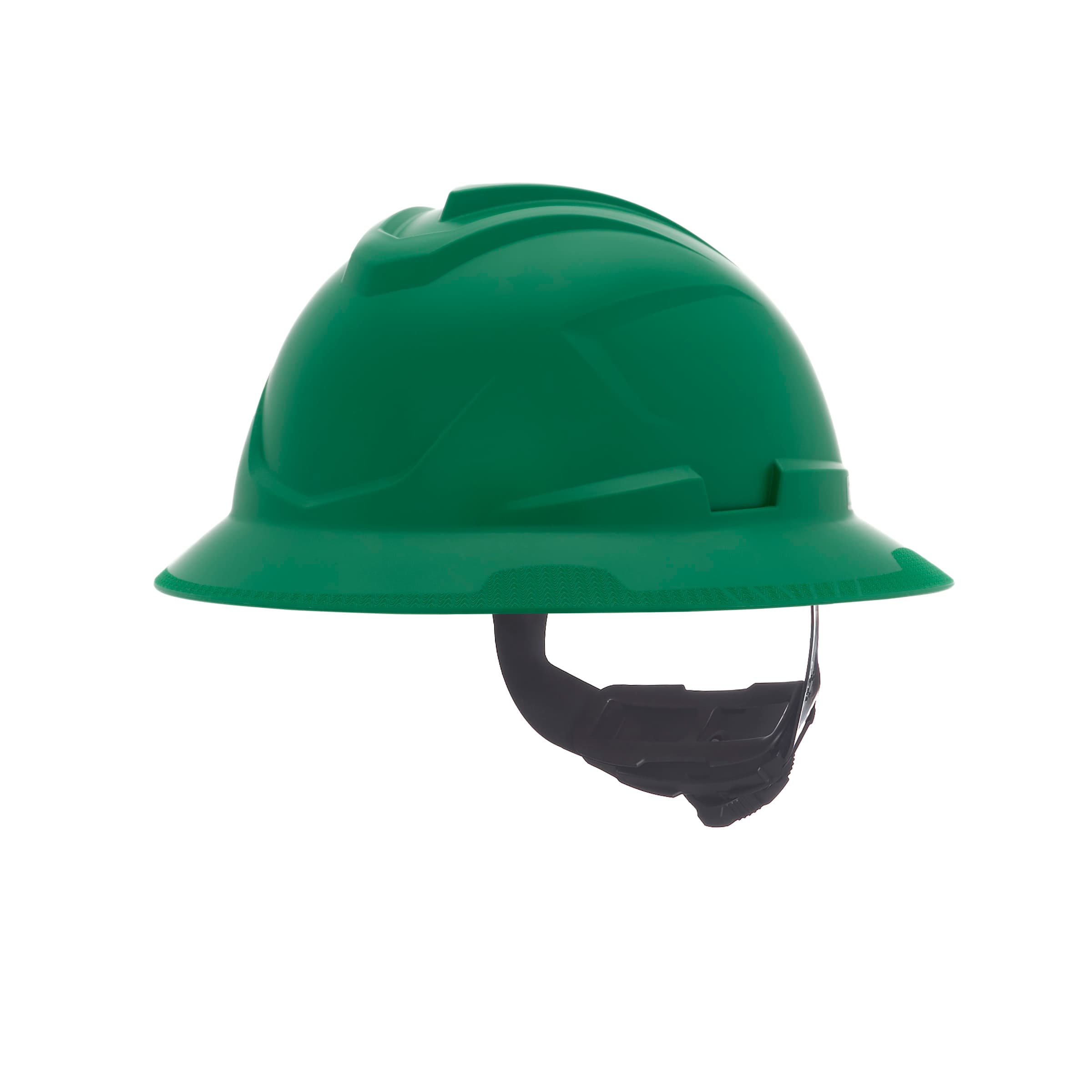 MSA V-Gard C1 Full Brim, Non-Vented, Fas-Trac Iii, Green