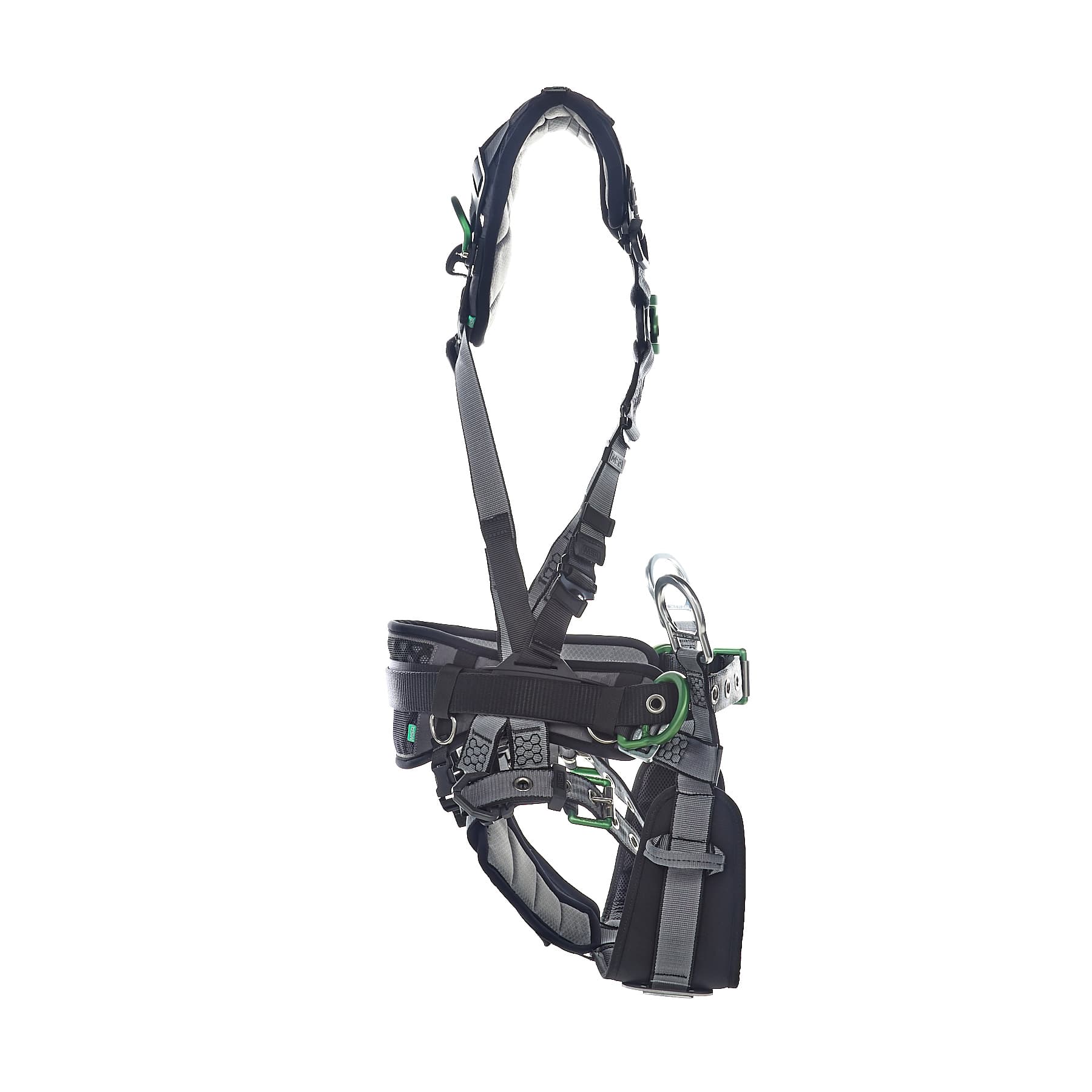 MSA V-Fit Tower Harness, Super Extra Large, Back, Chest & Hip D-Rings, Tongue Buckle Leg And Belt Straps, Shoulder & Leg Padding_6