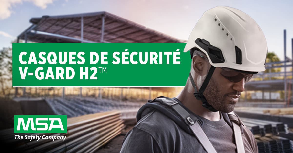 MSA V-Gard H2 Safety Helmet, Mips, Non-Vented, Black_1