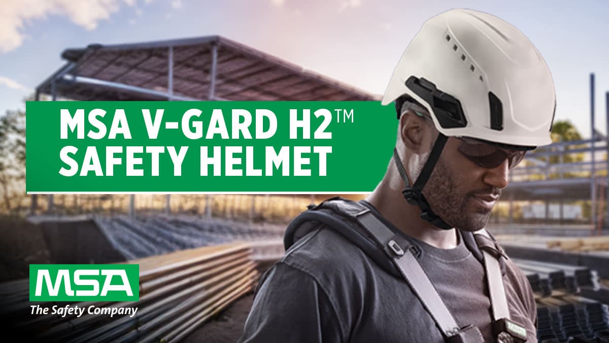 MSA V-Gard H2 Safety Helmet, Mips, Non-Vented, Black_4