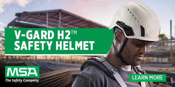 MSA V-Gard H2 Safety Helmet, Mips, Non-Vented, Black_9