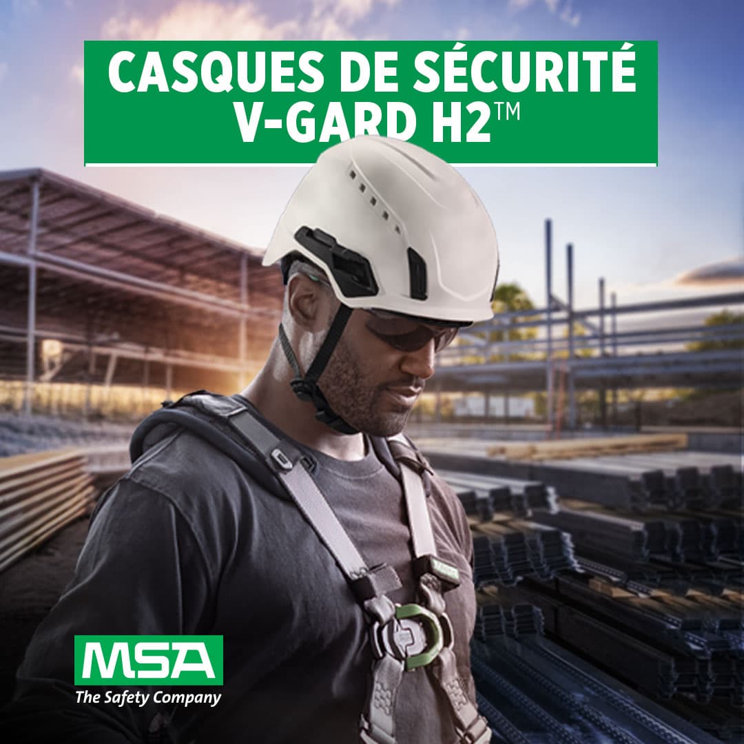 MSA V-Gard H2 Safety Helmet, Mips, Non-Vented, Black_13