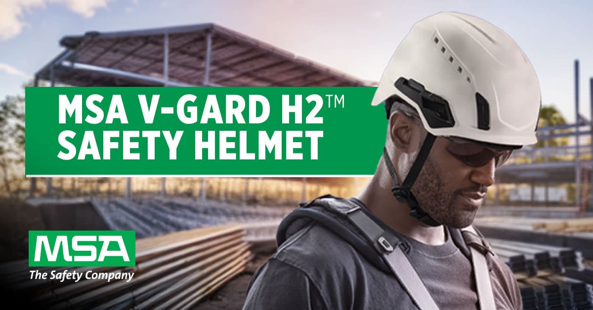 MSA V-Gard H2 Safety Helmet, Mips, Non-Vented, Black_16